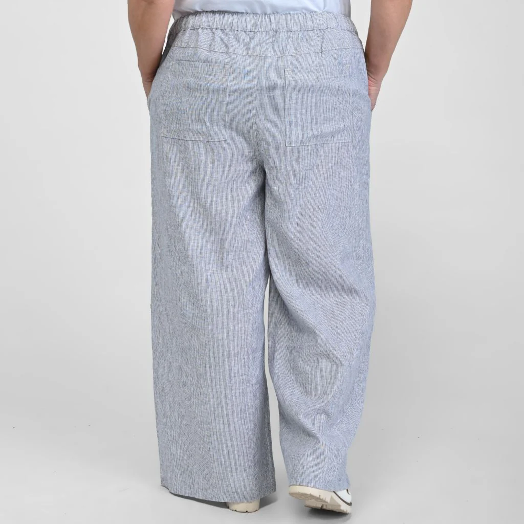 Christopher & Banks Pinstripe Linen Blend Relaxed Pant - Image 5