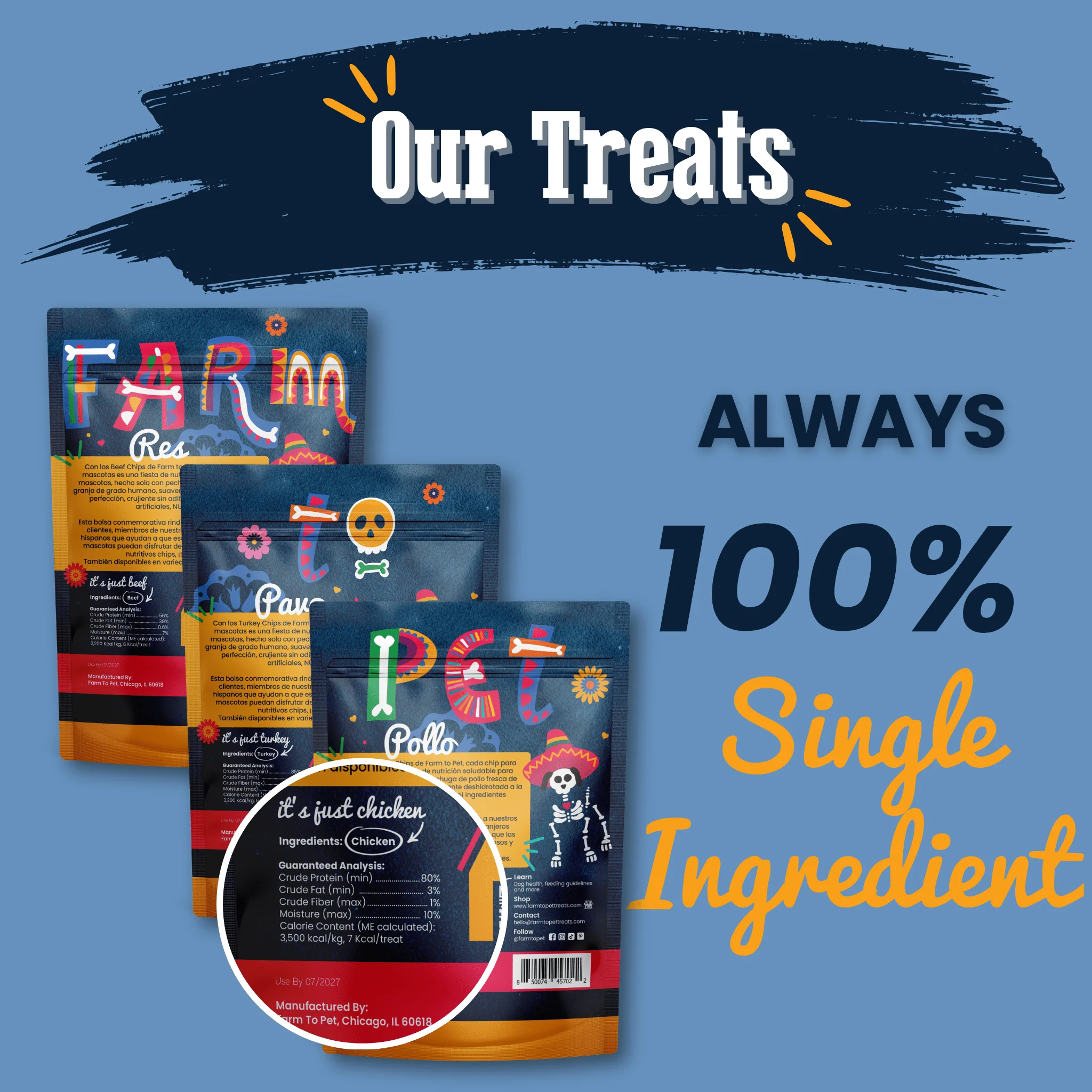 Farm To Table Premios Para Perros Fiesta Dog Treat Variety Bundle - Image 2