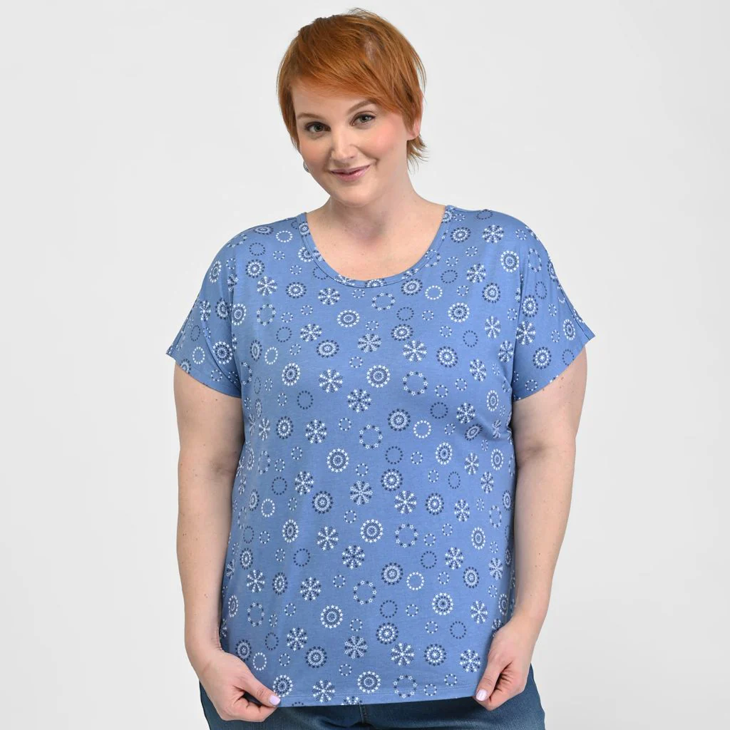 Christopher & Banks Printed Lattice Back Short Sleeve Tee - Image 6