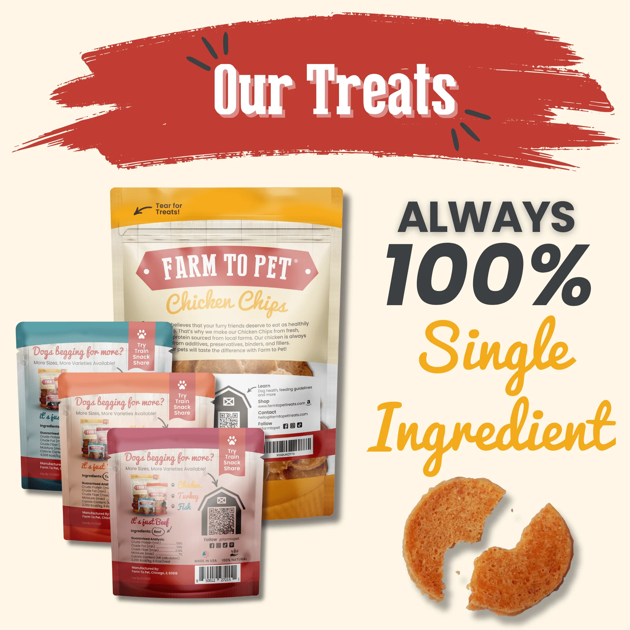 Farm To Pet Puppy Packs 'n Snacks Dog Treat Starter Pack - Image 5