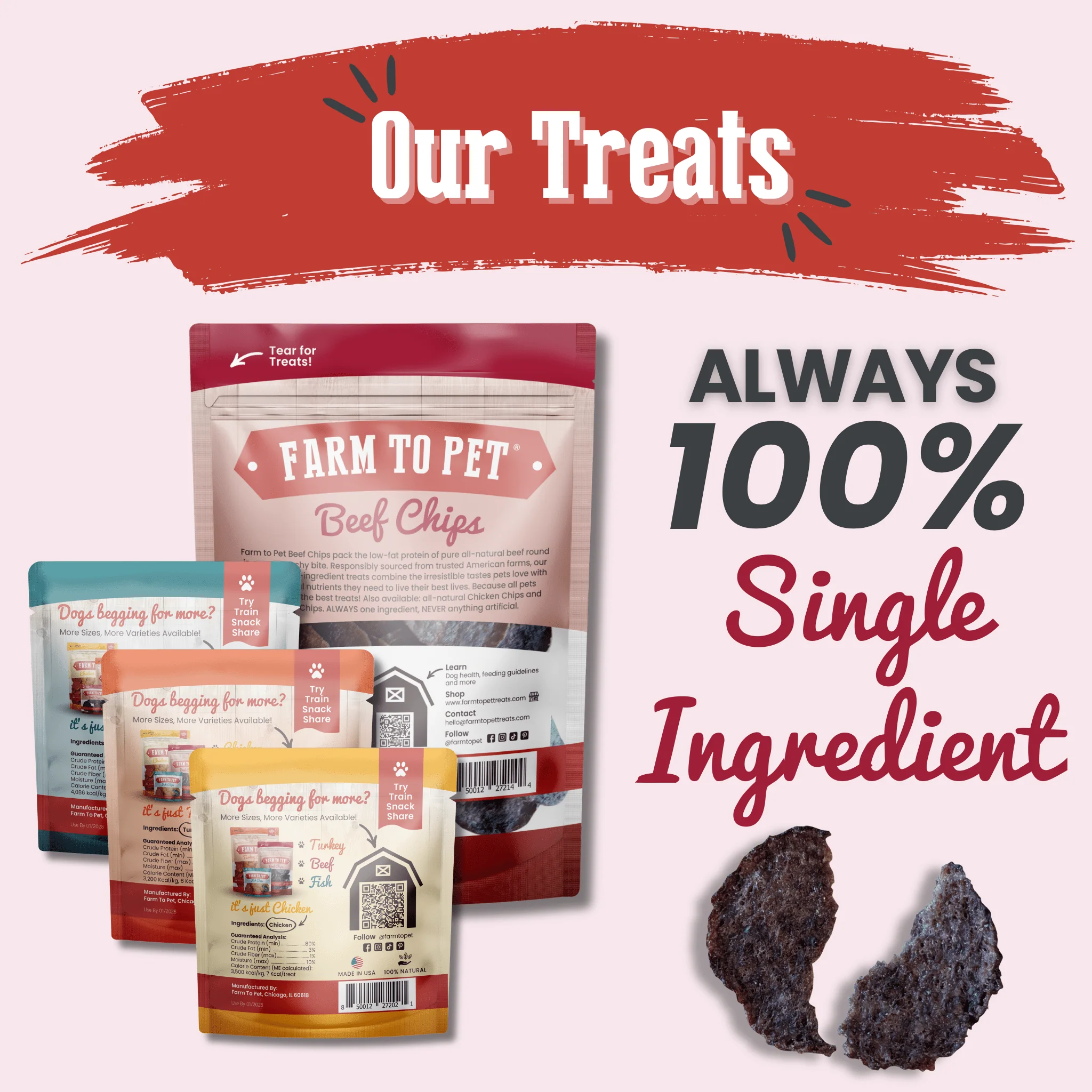 Farm To Pet Puppy Packs 'n Snacks Dog Treat Starter Pack - Image 6