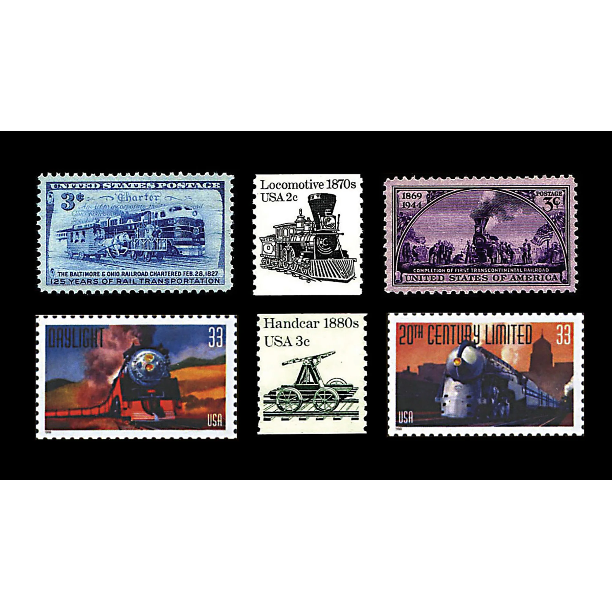 History of the U.S. Railroad Commemorative Stamp 6-Piece Collection - Image 2