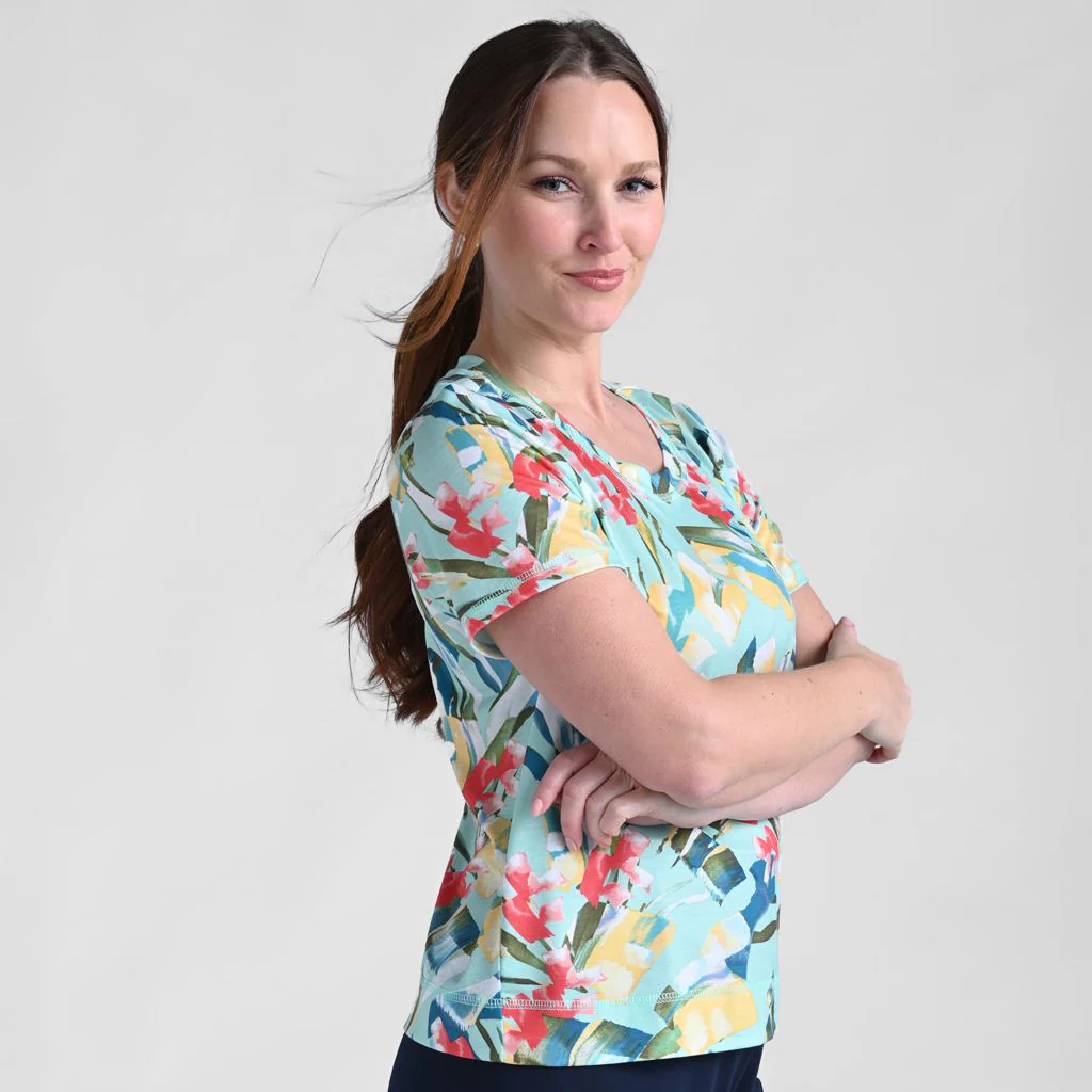 Christopher & Banks Relaxed Restyled Abstract Print Short Sleeve Tee - Image 4