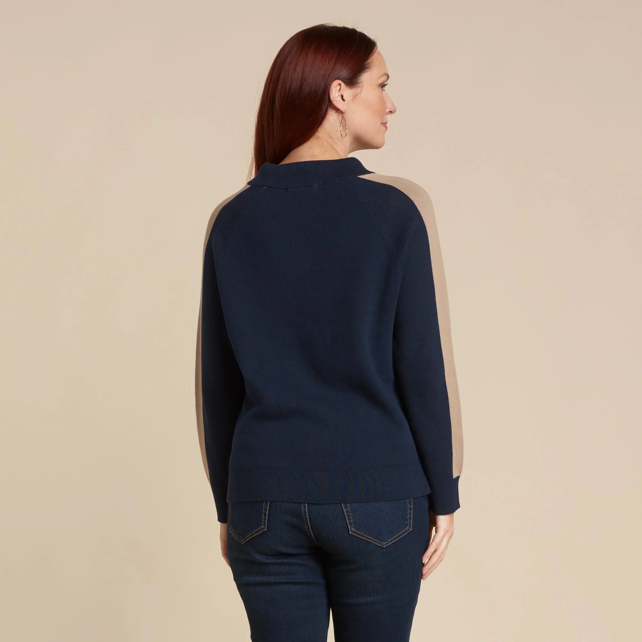 Christopher & Banks Relaxed Restyled Color Block Long Sleeve Sweater - Image 2