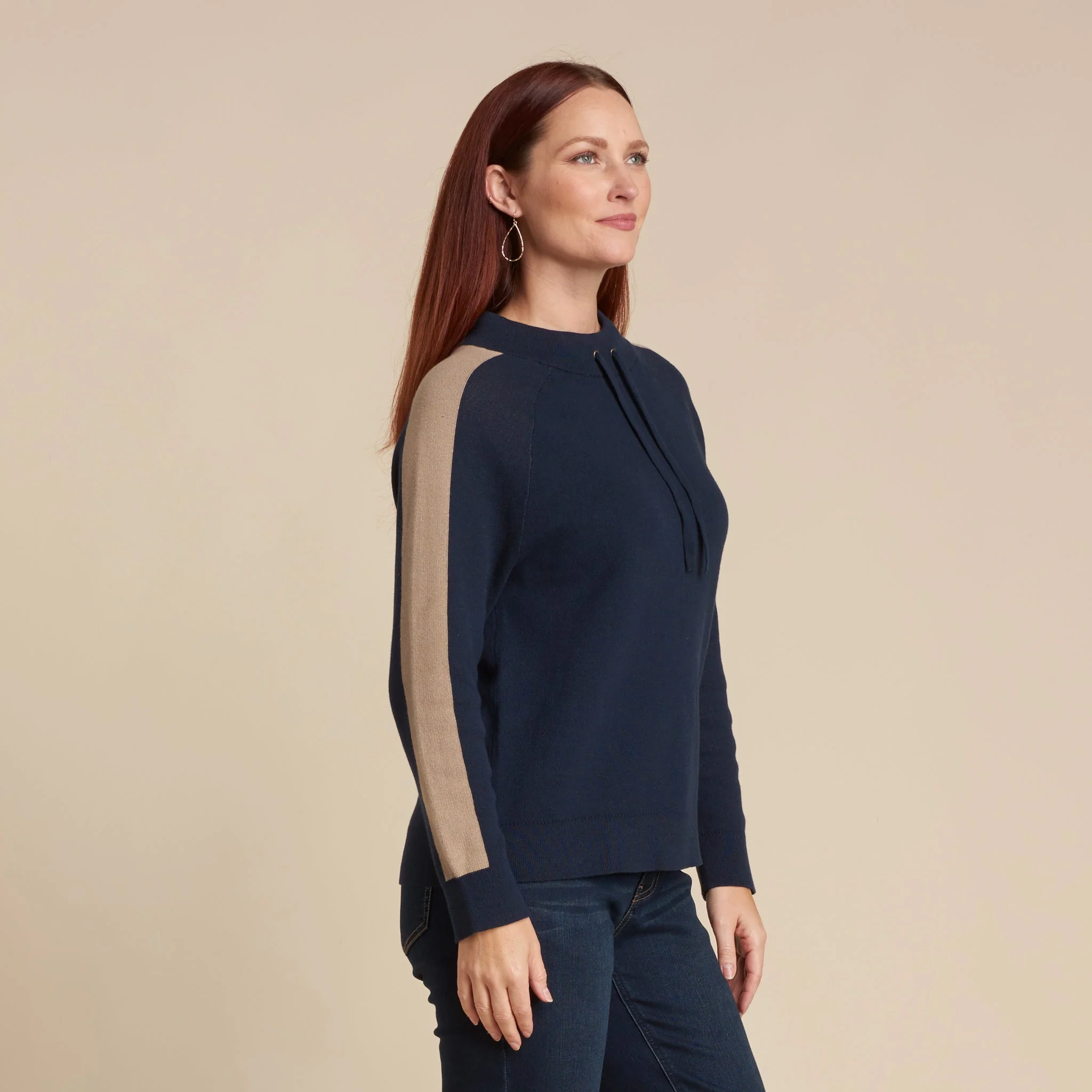Christopher & Banks Relaxed Restyled Color Block Long Sleeve Sweater - Image 3