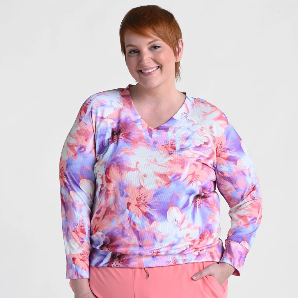 Christopher & Banks Relaxed Restyled Floral Print Raglan Sleeve Tee - Image 5
