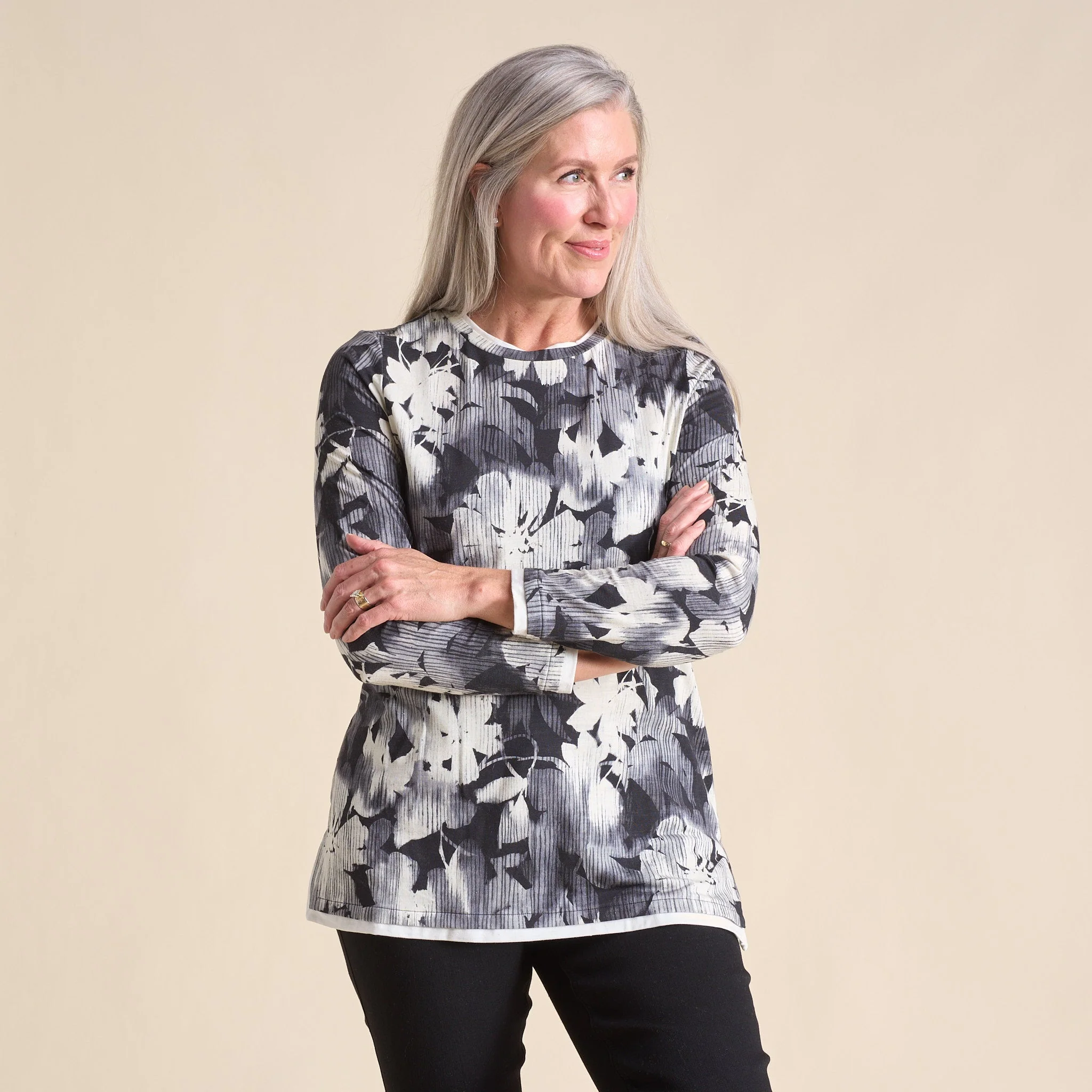 Christopher & Banks Relaxed Restyled Floral Print Tunic - Image 6