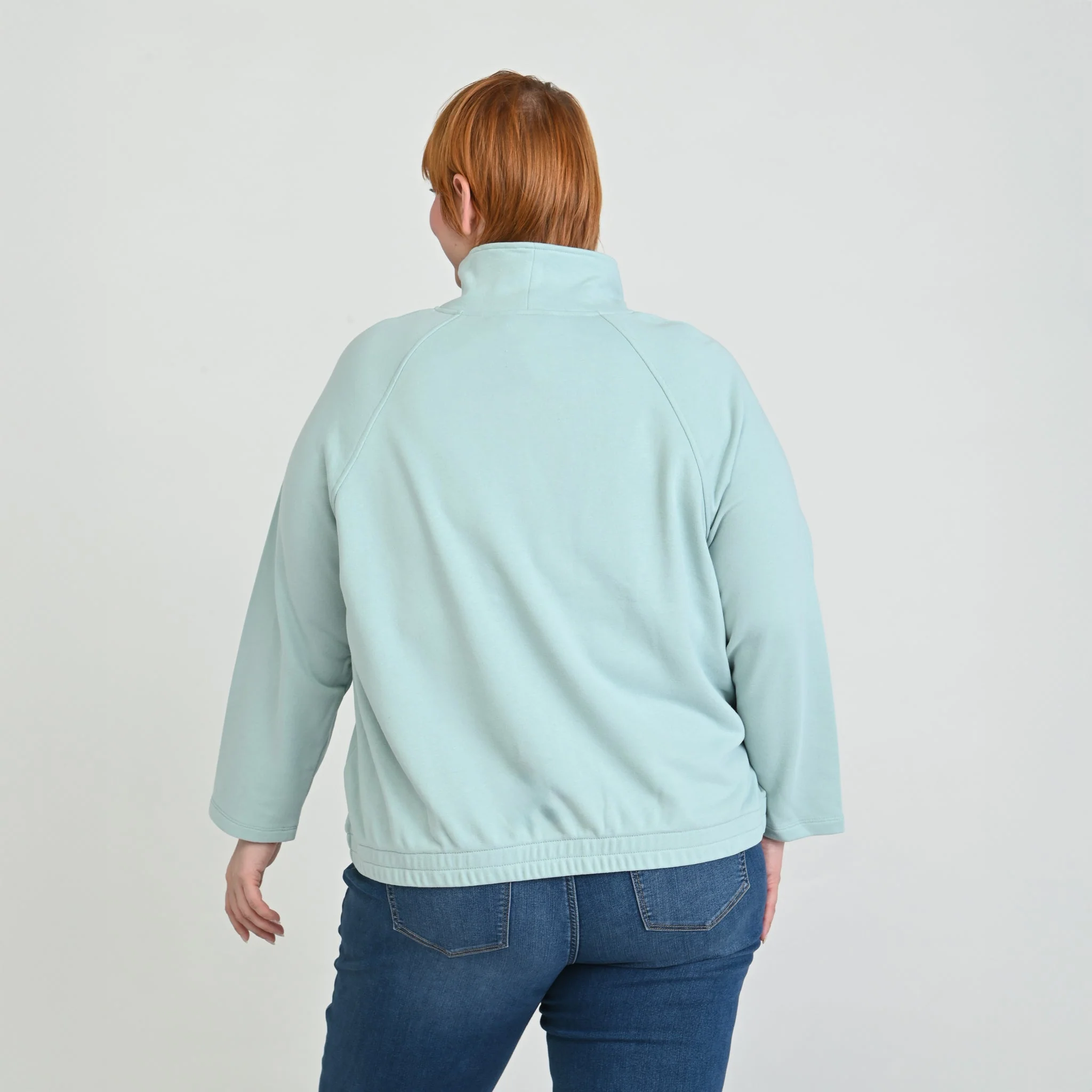 Christopher & Banks Relaxed Restyled French Terry Funnel Neck - Image 9