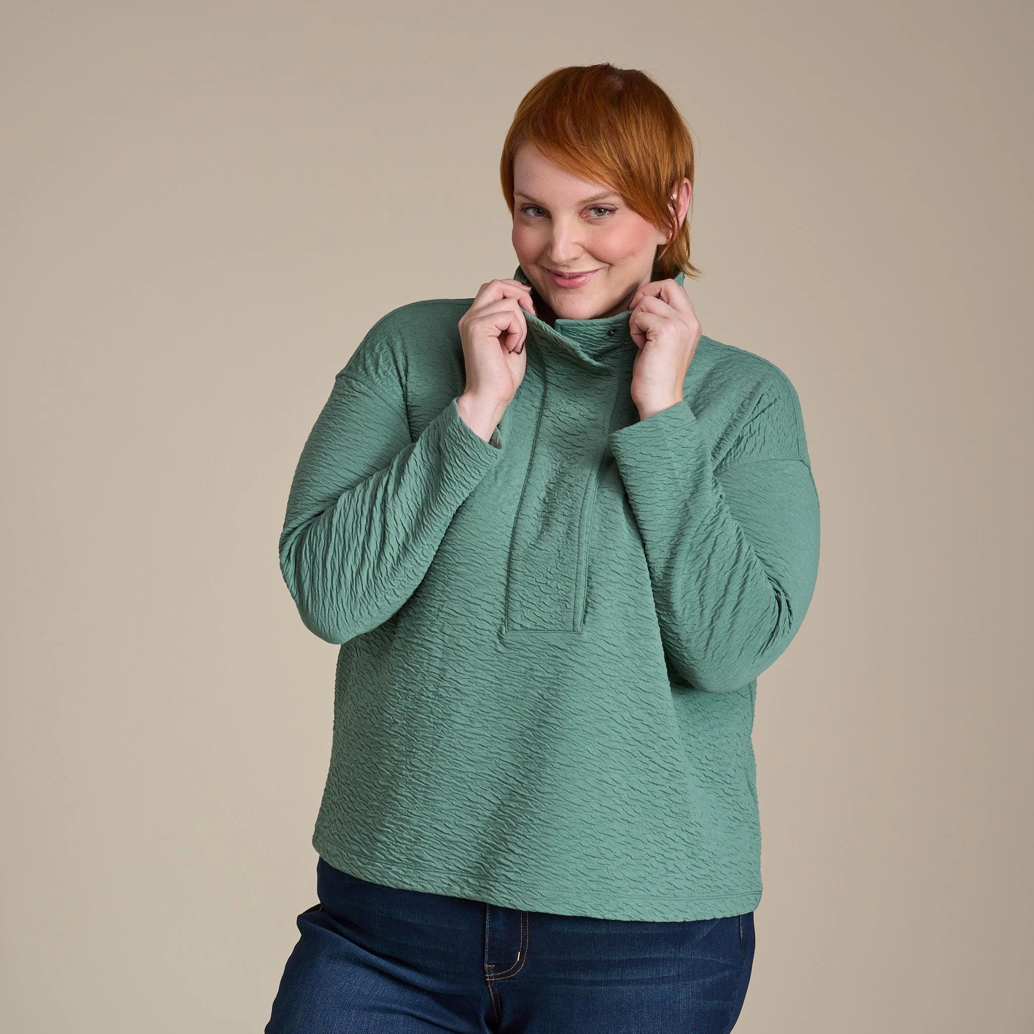 Christopher & Banks Relaxed Restyled Jacquard Knit Pullover - Image 5