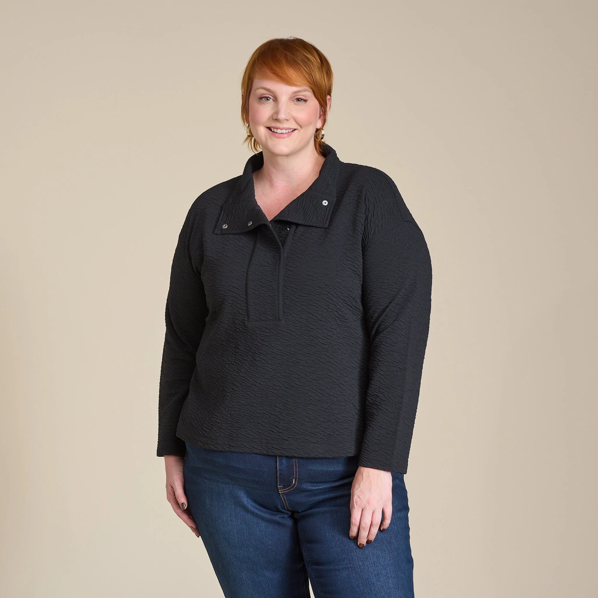 Christopher & Banks Relaxed Restyled Jacquard Knit Pullover - Image 6