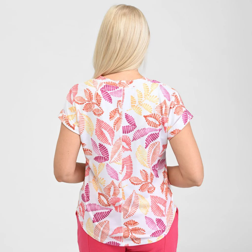 Christopher & Banks Relaxed Restyled Printed V Neck Tee - Image 3