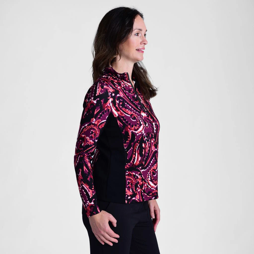 Christopher & Banks Relaxed Restyled Quarter Zip Mock Neck Top - Image 4