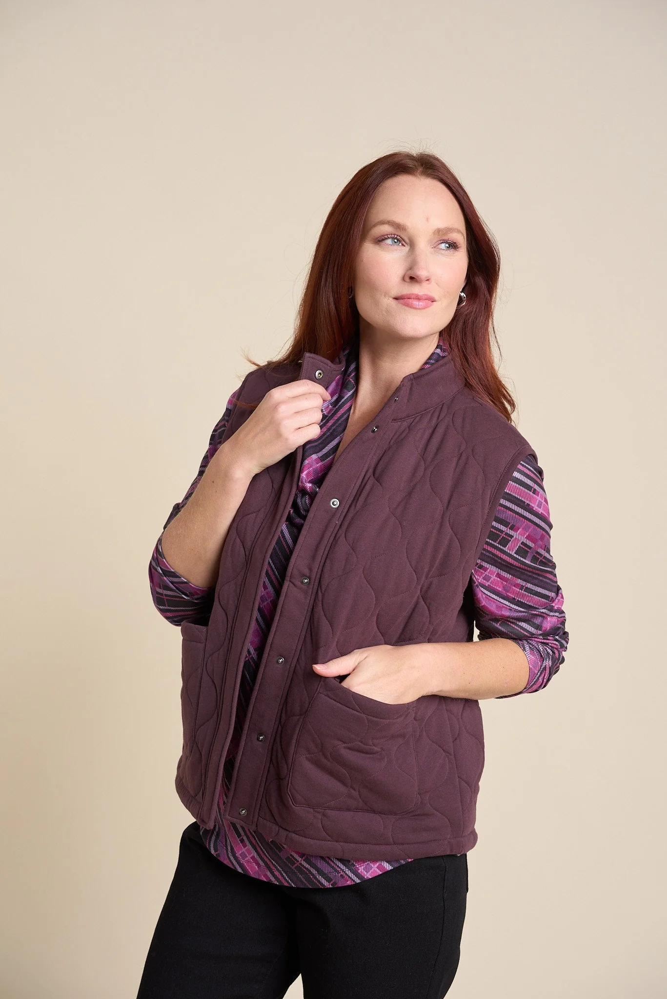Christopher & Banks Relaxed Restyled Quilted Knit Vest - Image 4