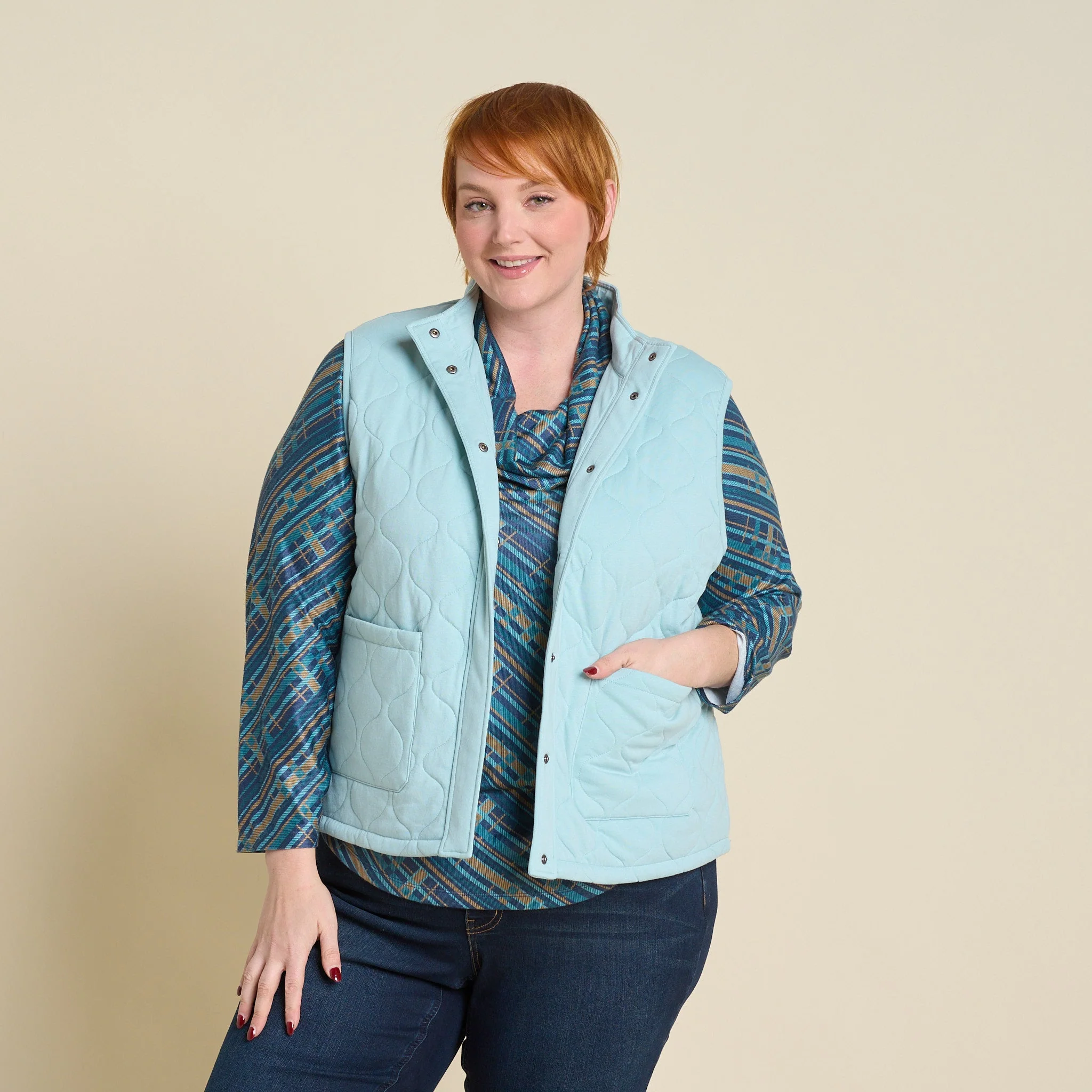 Christopher & Banks Relaxed Restyled Quilted Knit Vest - Image 5
