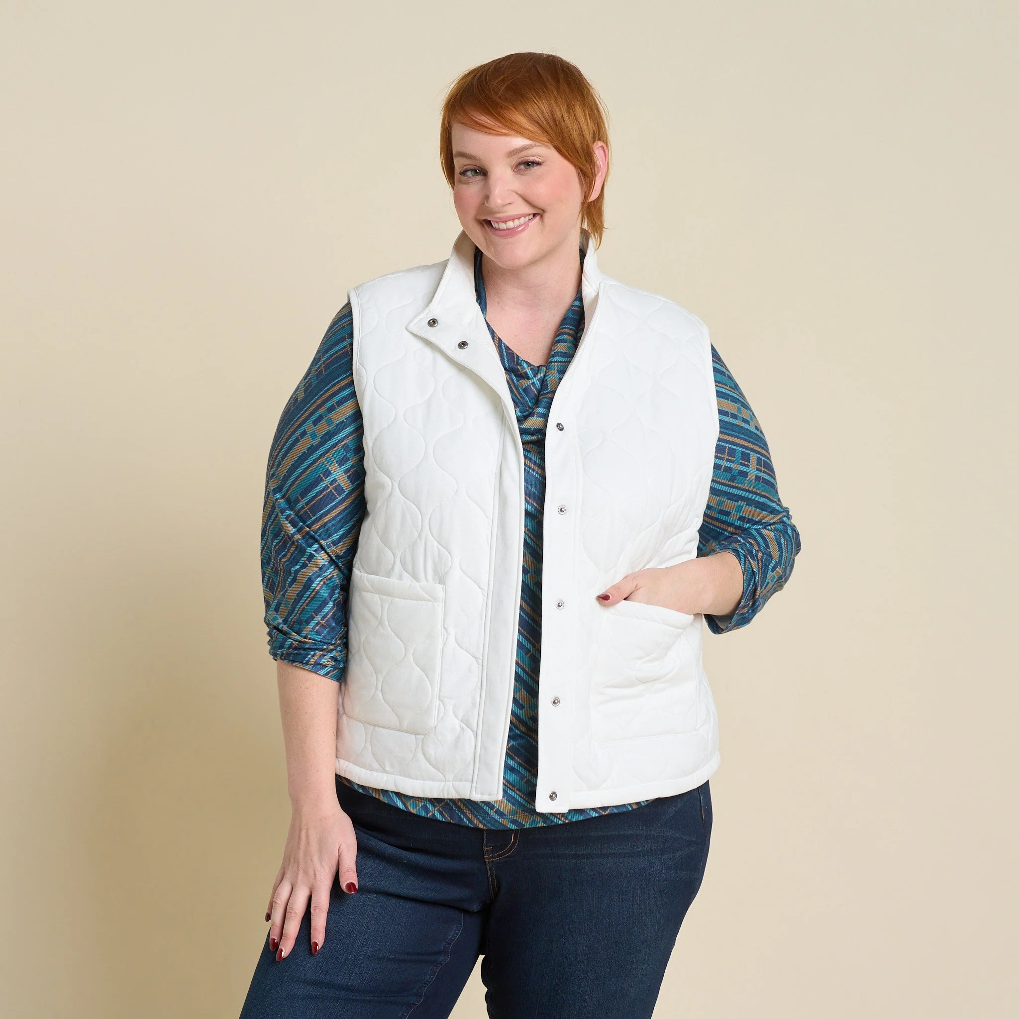 Christopher & Banks Relaxed Restyled Quilted Knit Vest - Image 6