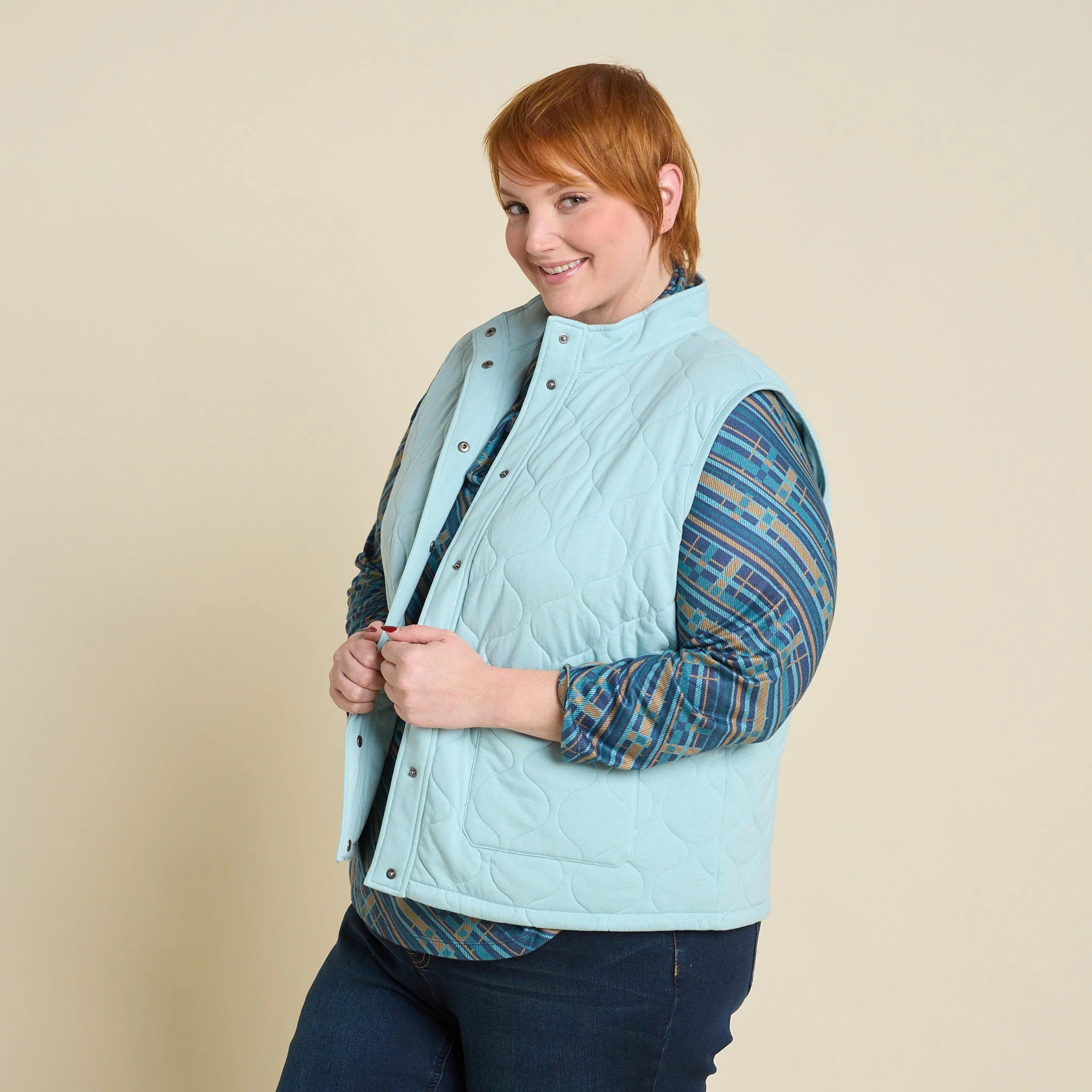 Christopher & Banks Relaxed Restyled Quilted Knit Vest - Image 8