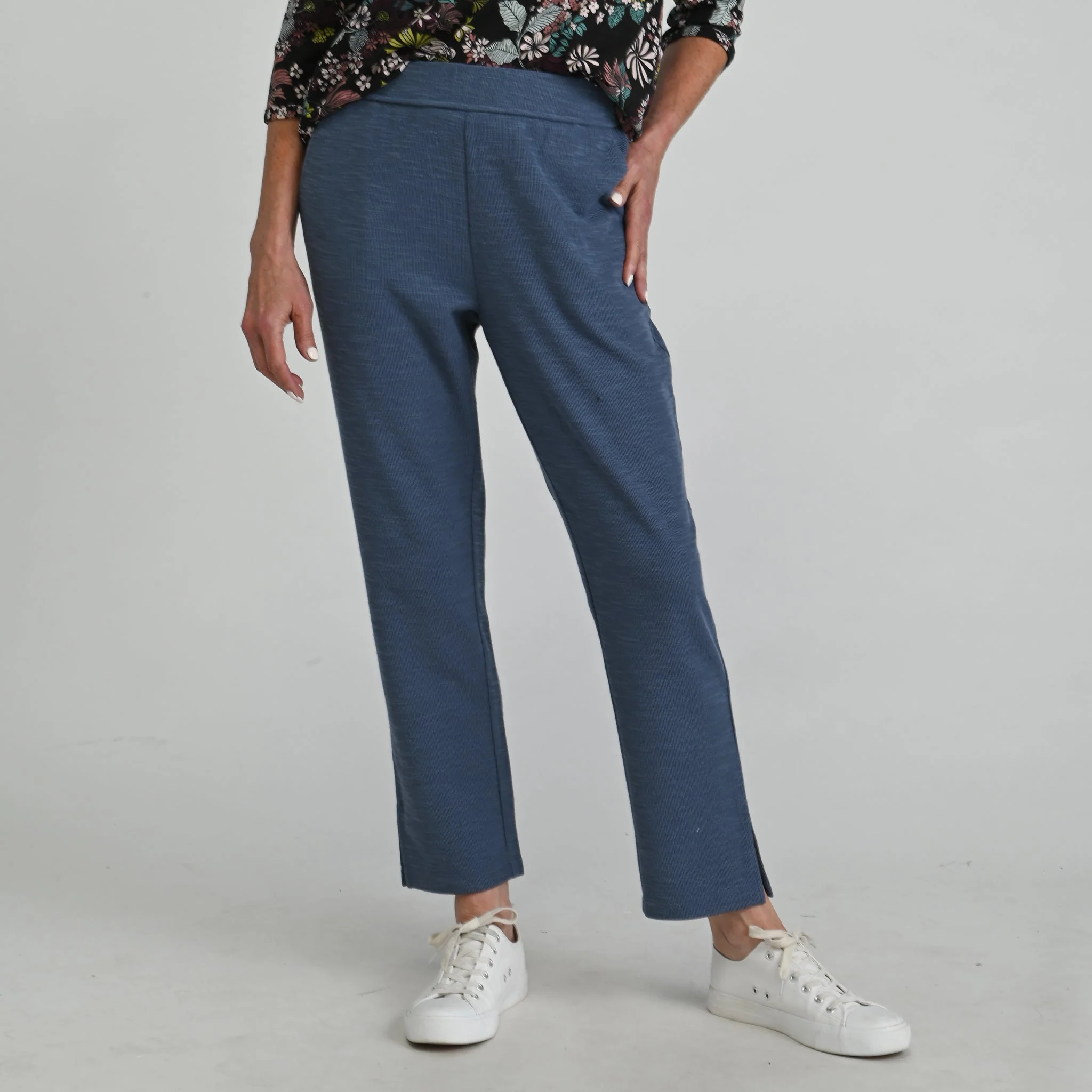 Christopher & Banks Relaxed Restyled Ribbed Pull on Straight Leg Pant - Image 3