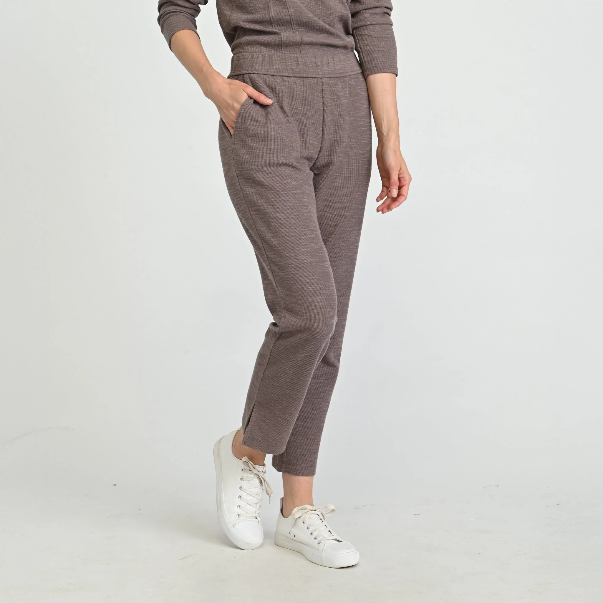 Christopher & Banks Relaxed Restyled Ribbed Pull on Straight Leg Pant - Image 6