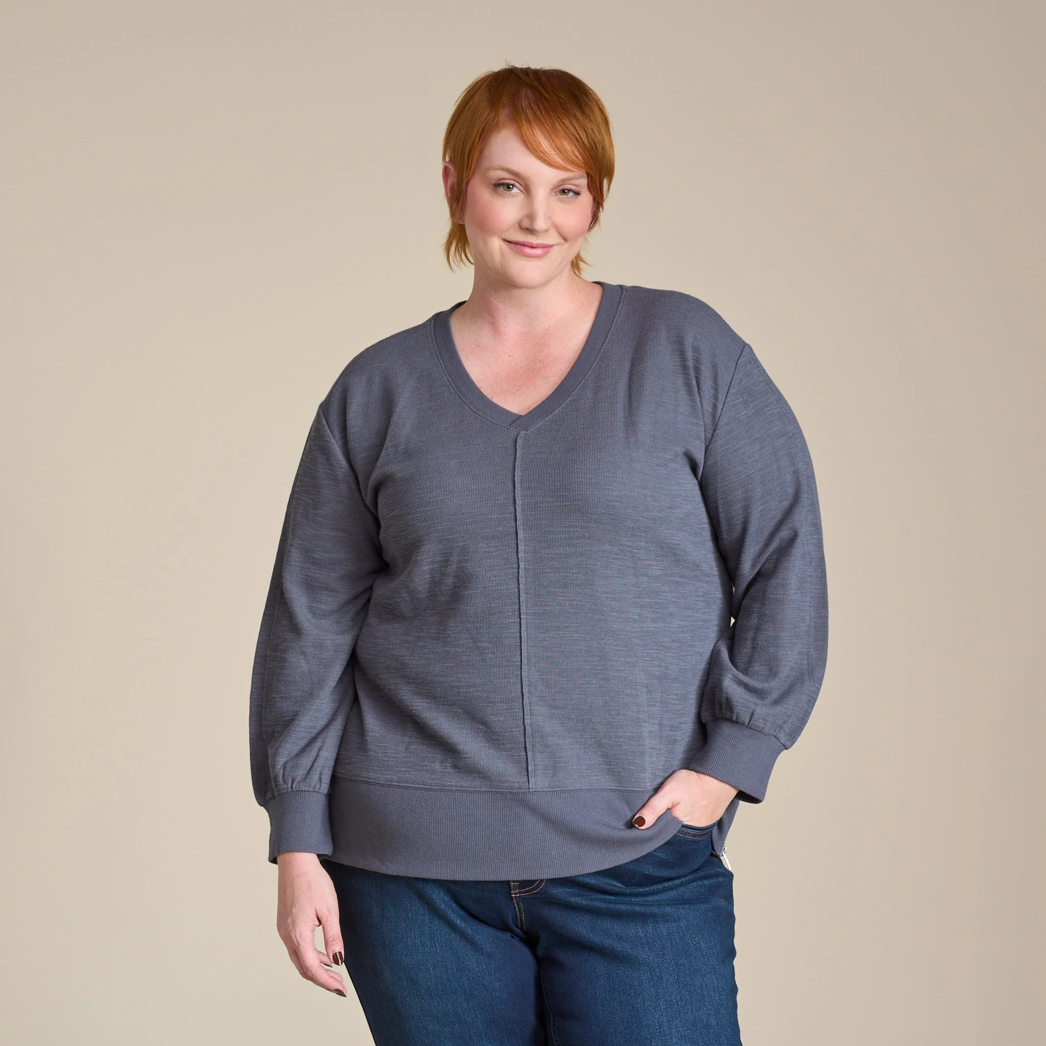 Christopher & Banks Relaxed Restyled Side Zipper Long Sleeve Top - Image 10