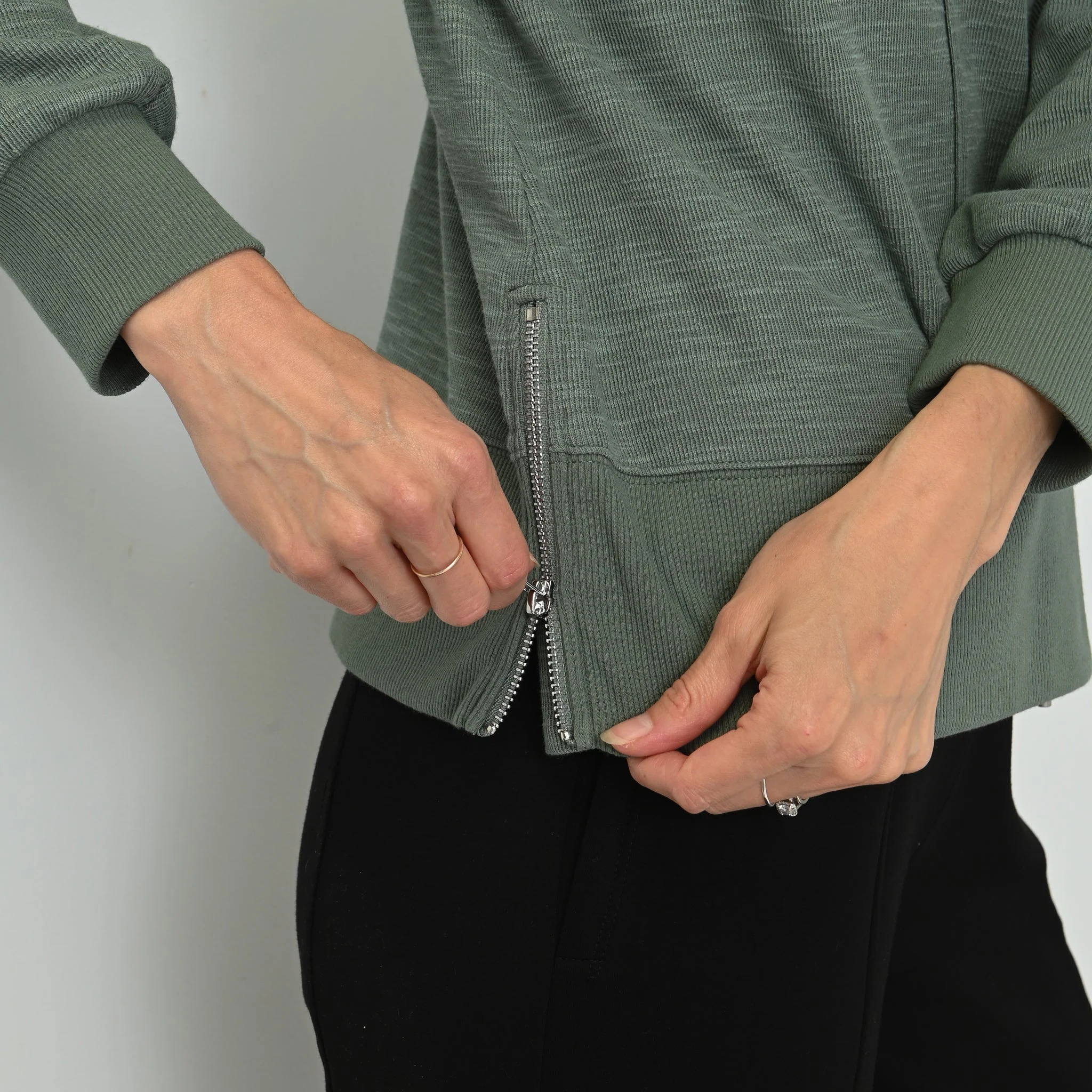Christopher & Banks Relaxed Restyled Side Zipper Long Sleeve Top - Image 8