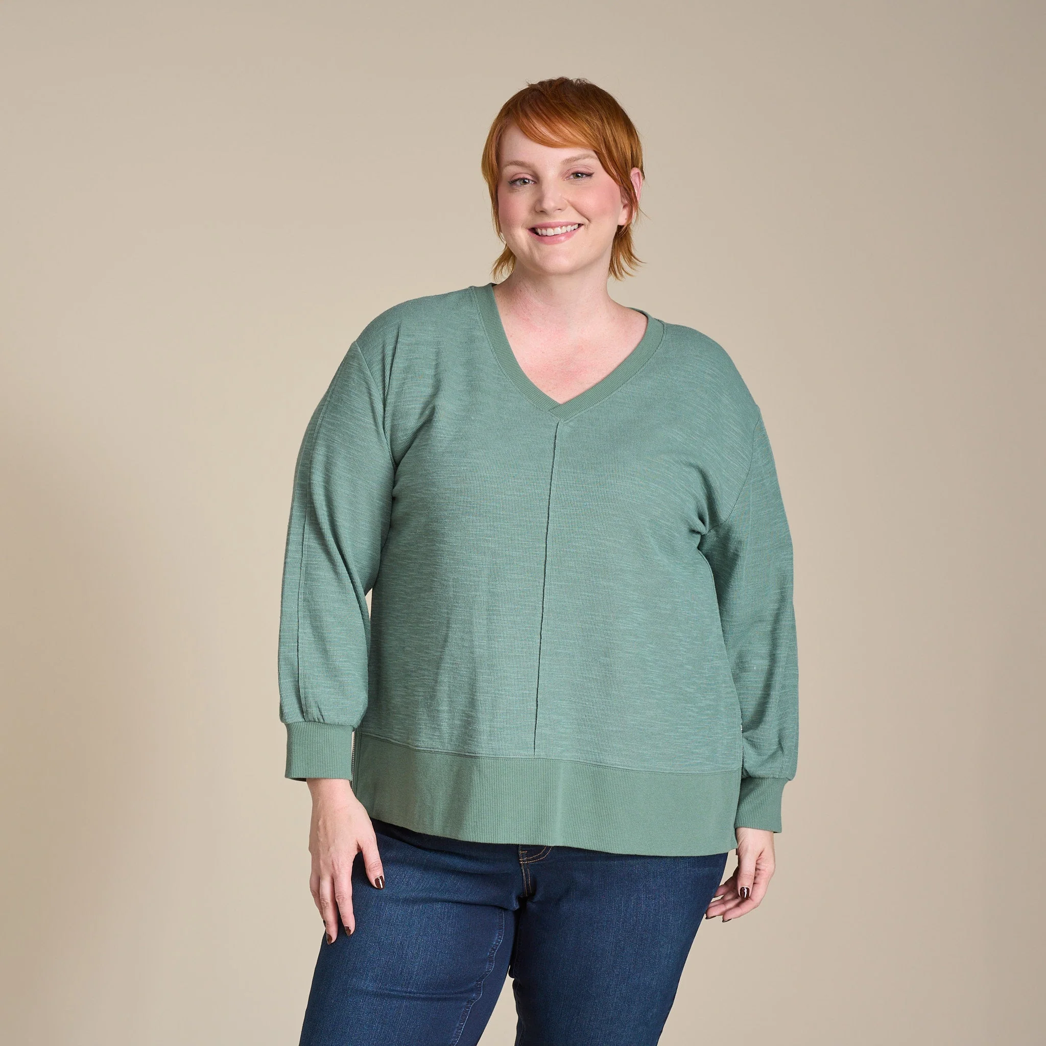 Christopher & Banks Relaxed Restyled Side Zipper Long Sleeve Top - Image 9