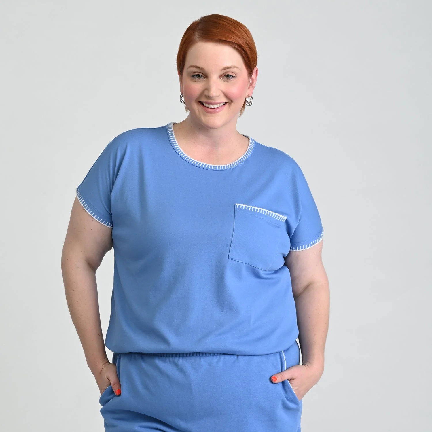Christopher & Banks Relaxed Restyled Whip Stitch Dolman Sleeve Tee - Image 5