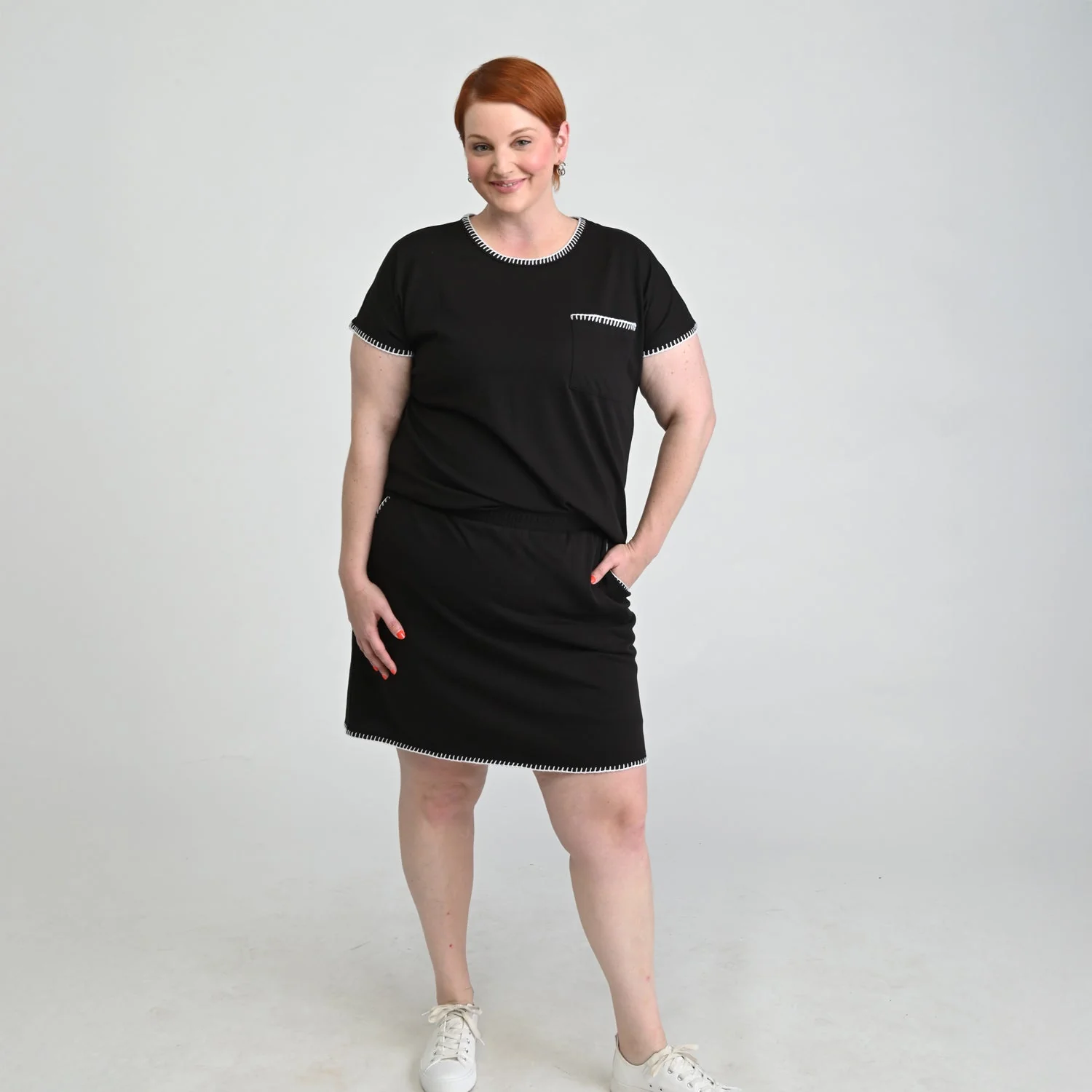 Christopher & Banks Relaxed Restyled Whip Stitch Dolman Sleeve Tee - Image 9