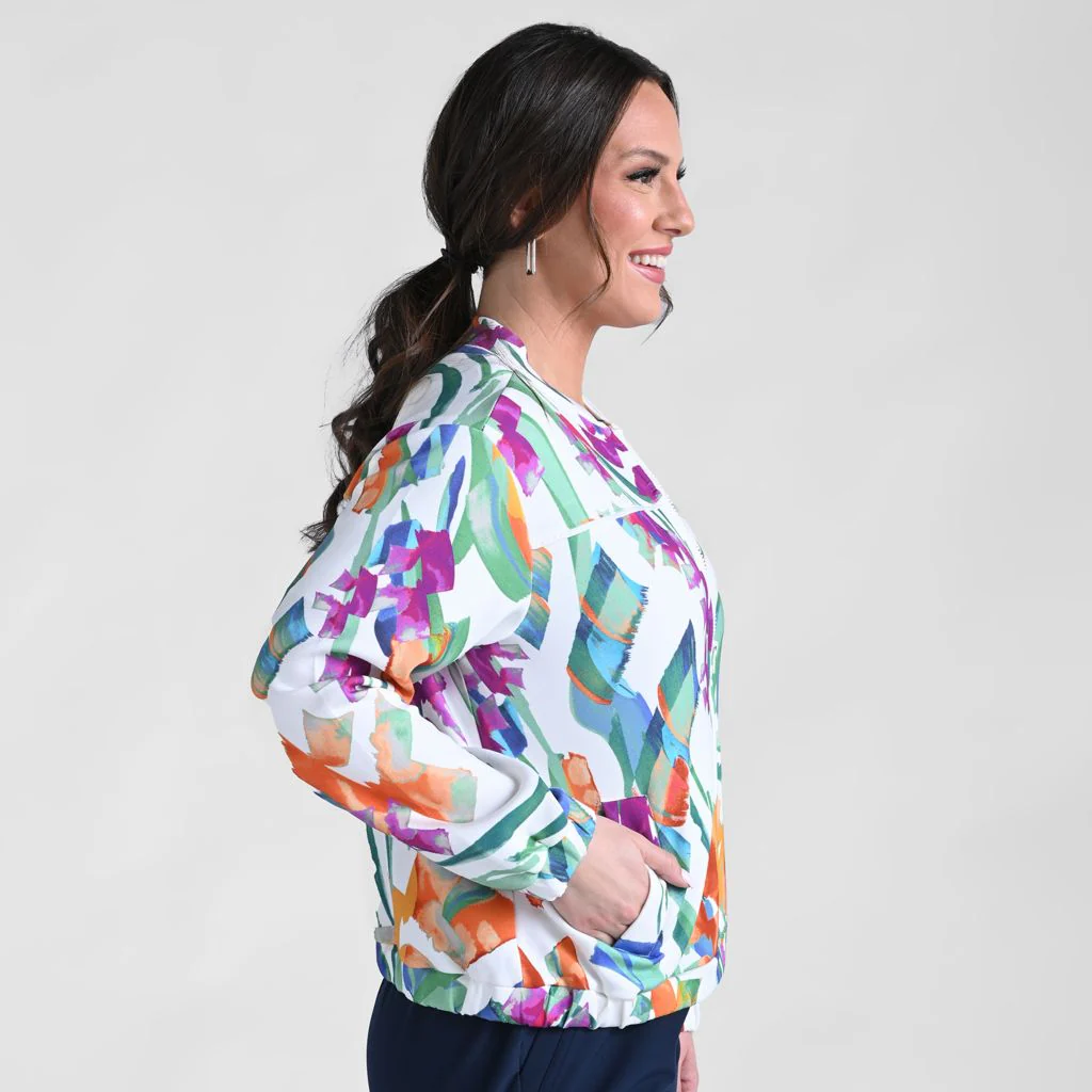 Christopher & Banks Relaxed Restyled Zip Front Bomber Jacket - Image 5