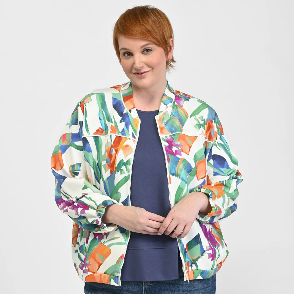 Christopher & Banks Relaxed Restyled Zip Front Bomber Jacket - Image 6