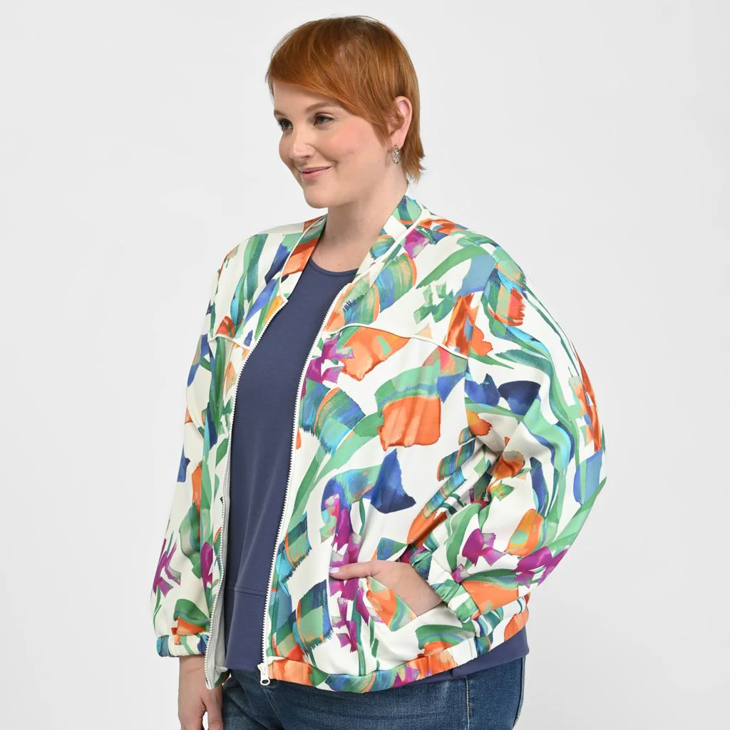 Christopher & Banks Relaxed Restyled Zip Front Bomber Jacket - Image 8