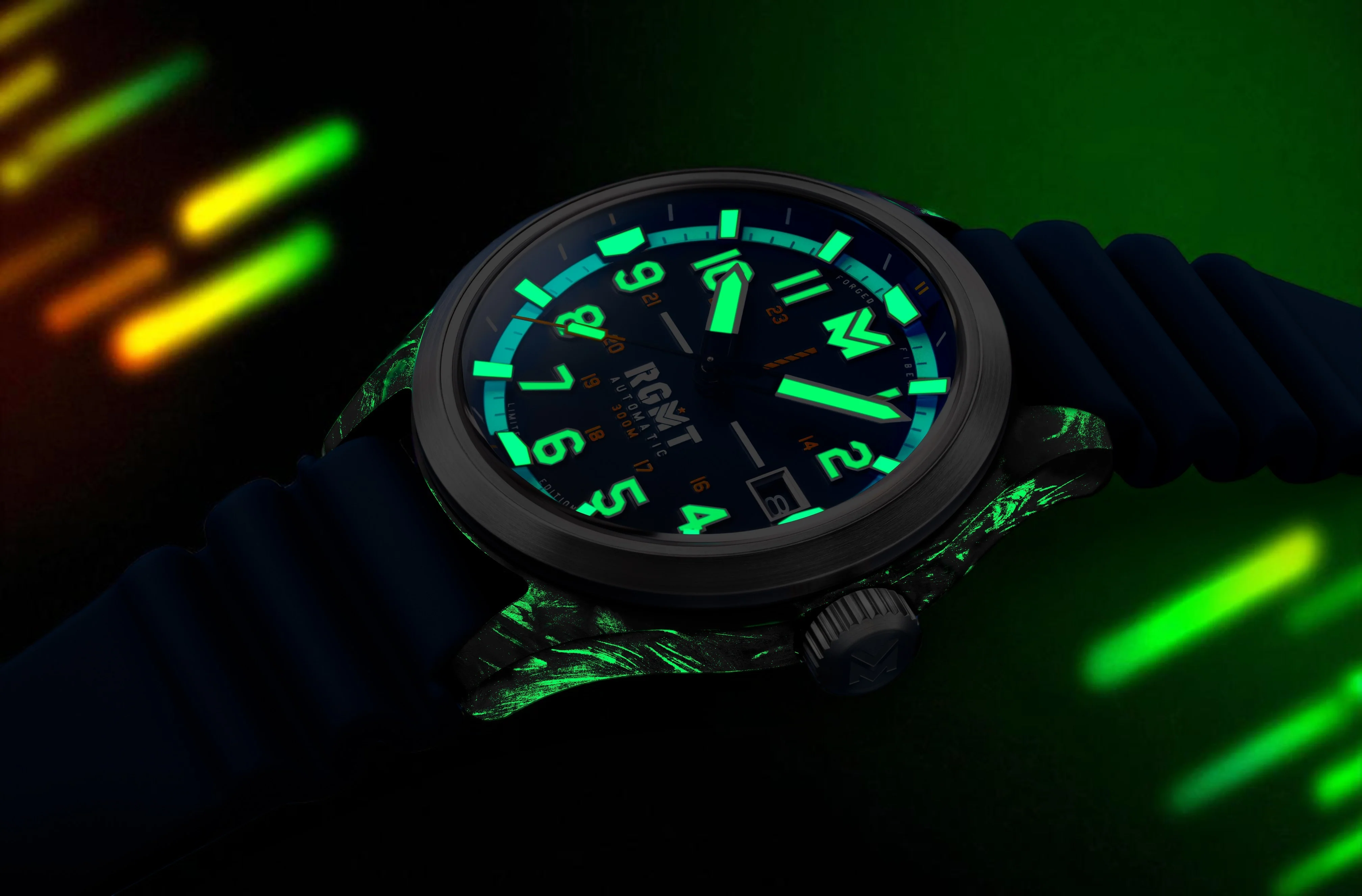 RGMT Men's 43mm Defender Automatic Limited Edition Silicone Strap Watch - Image 9