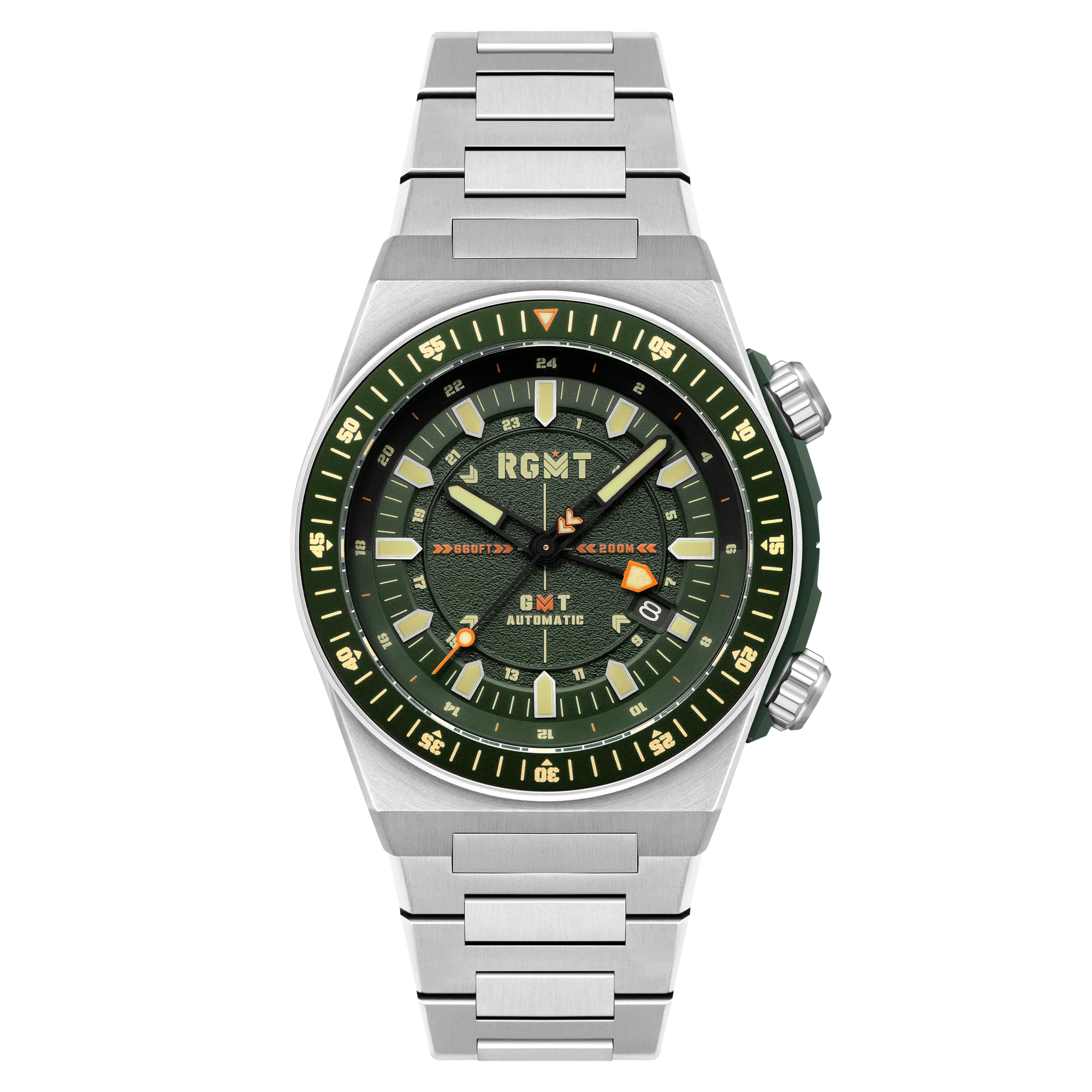 RGMT Men's 44mm Marksman Automatic GMT Bracelet Watch - Image 2