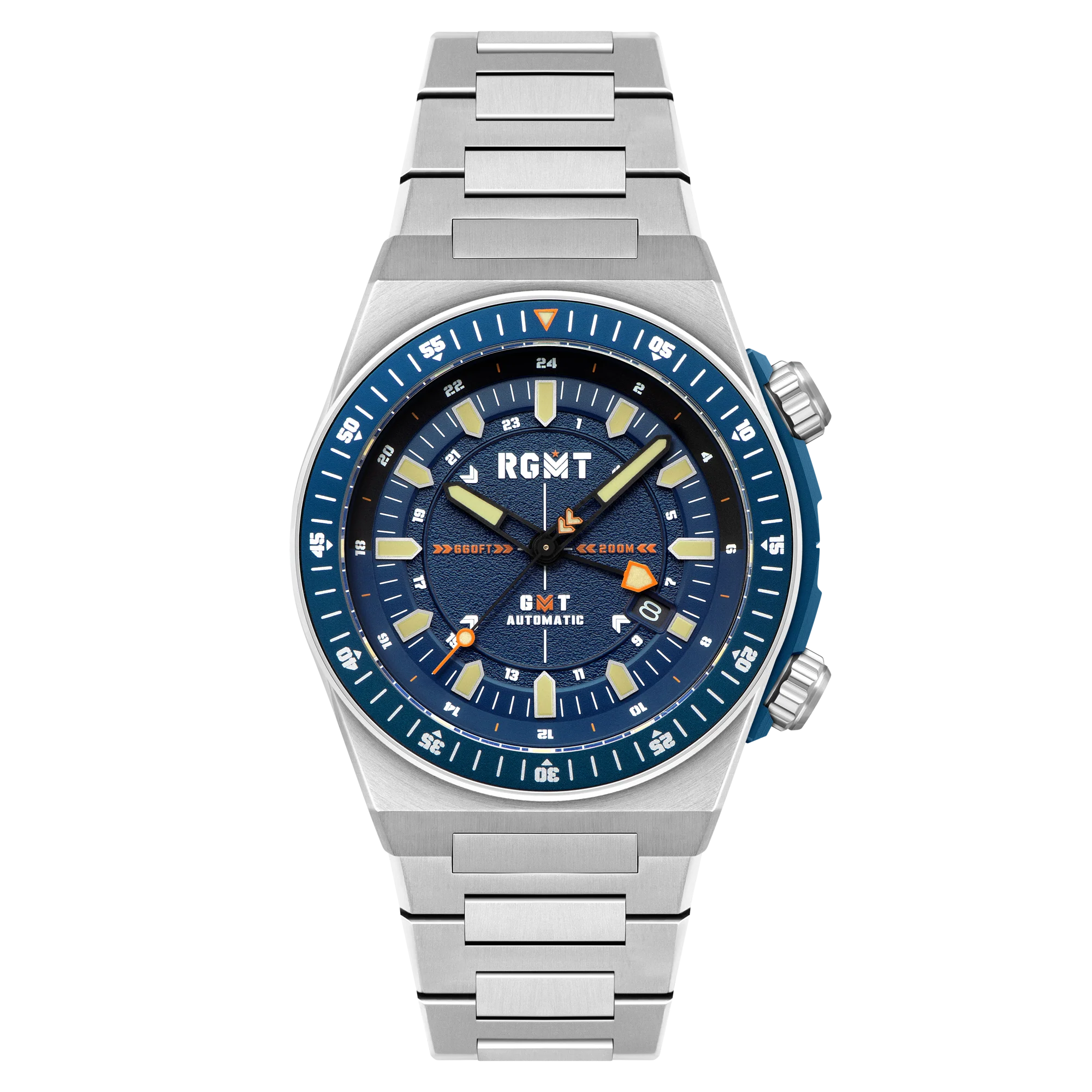 RGMT Men's 44mm Marksman Automatic GMT Bracelet Watch - Image 3
