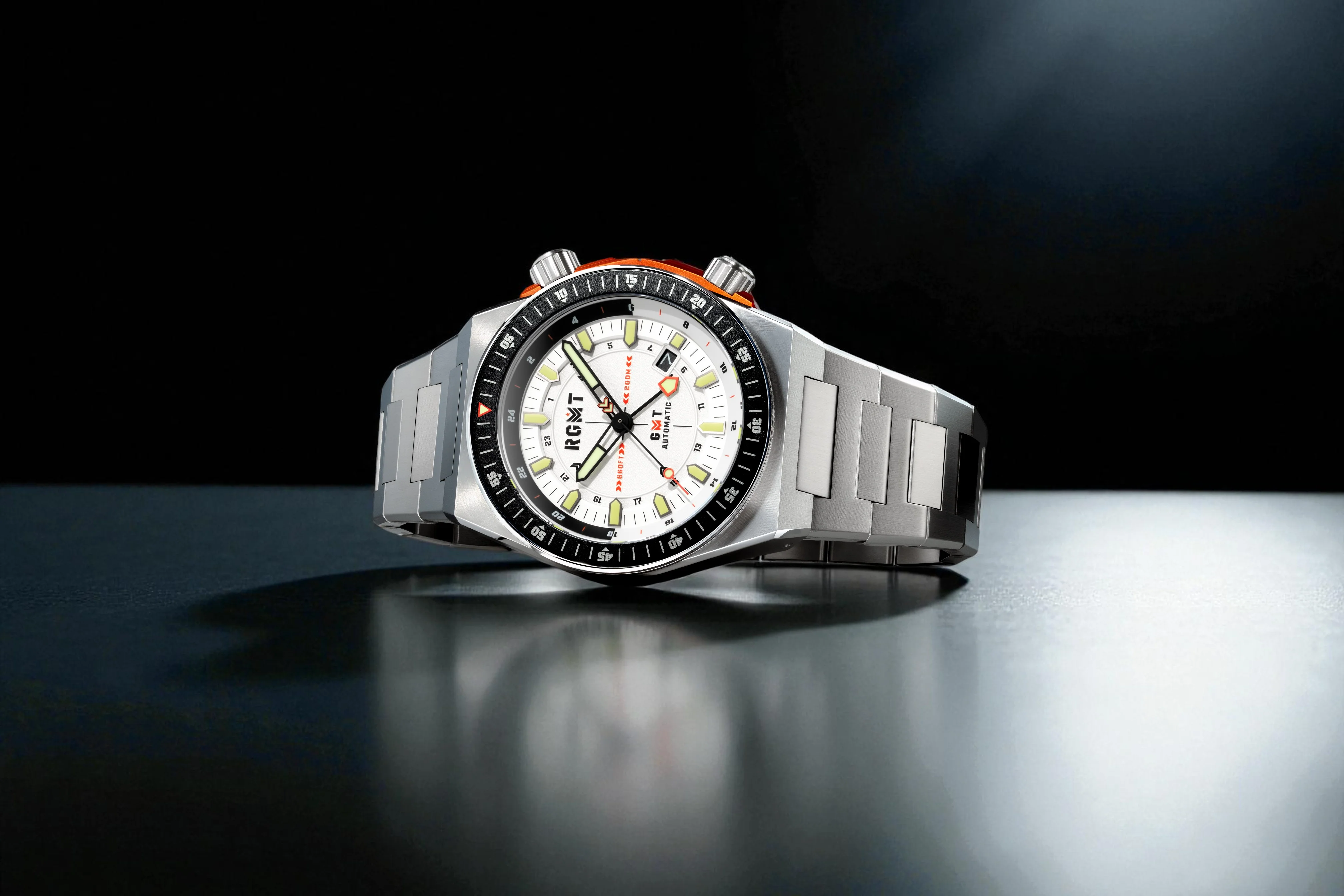 RGMT Men's 44mm Marksman Automatic GMT Bracelet Watch - Image 7