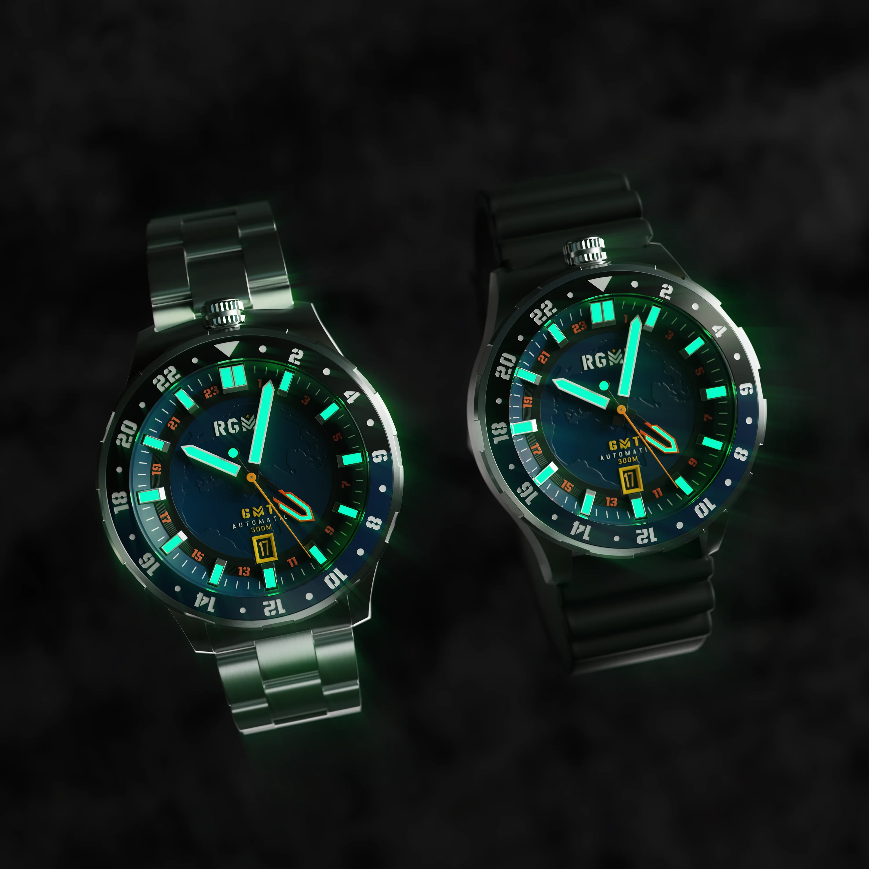 RGMT Men's 46mm Globemaster Automatic GMT Interchangeable Watch - Image 9