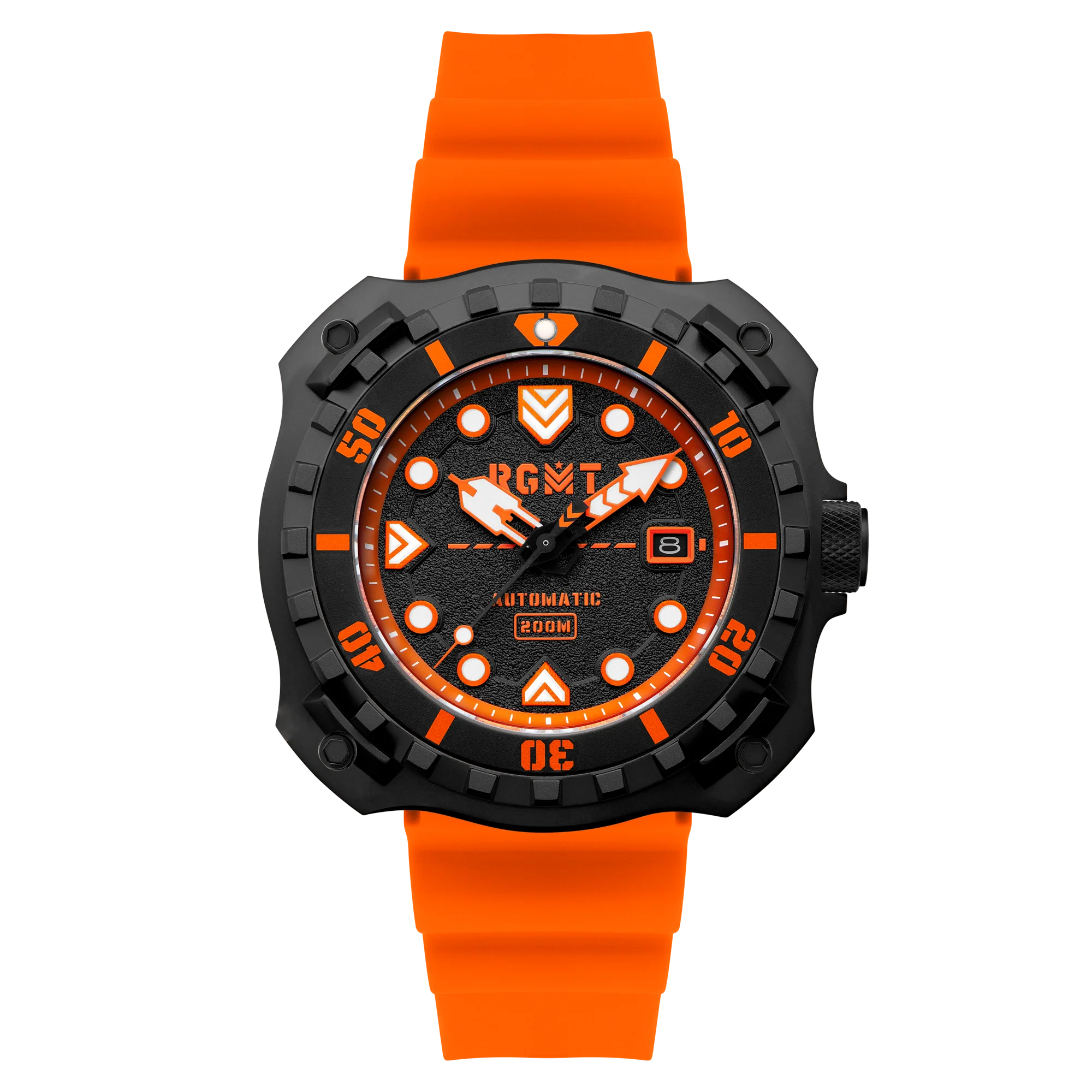 RGMT Men's 48mm Minesweep Automatic Silicone Strap Watch - Image 4