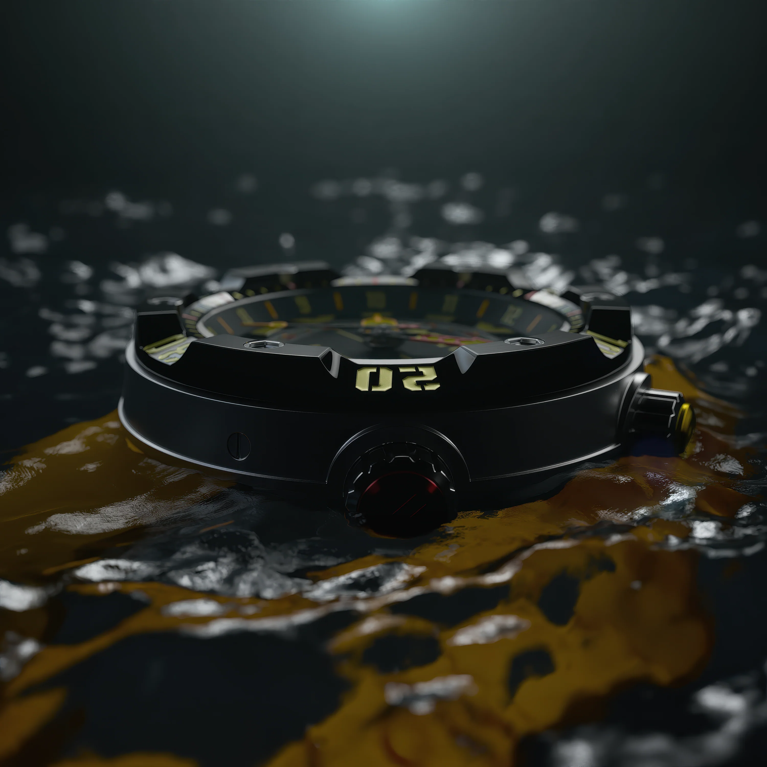 RGMT Men's 50mm Depth Charge Automatic Silicone Strap Watch - Image 13