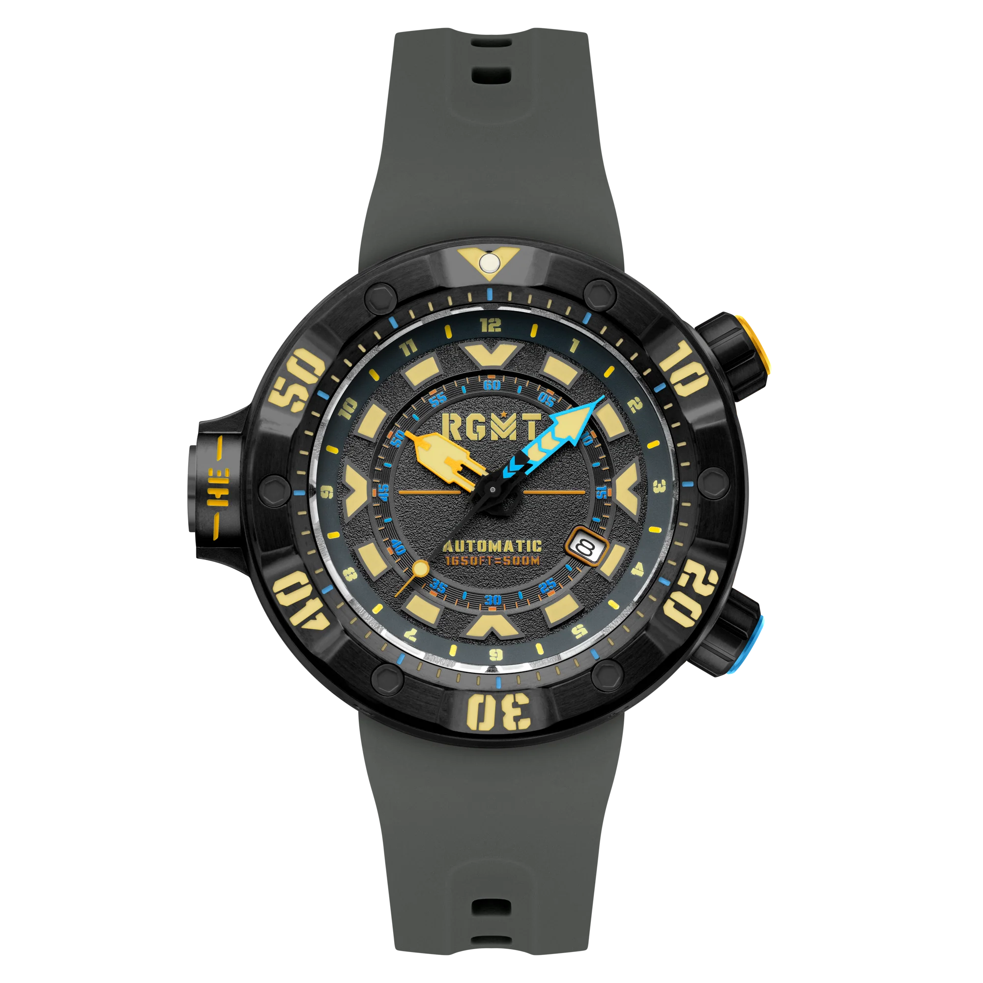 RGMT Men's 50mm Depth Charge Automatic Silicone Strap Watch - Image 6