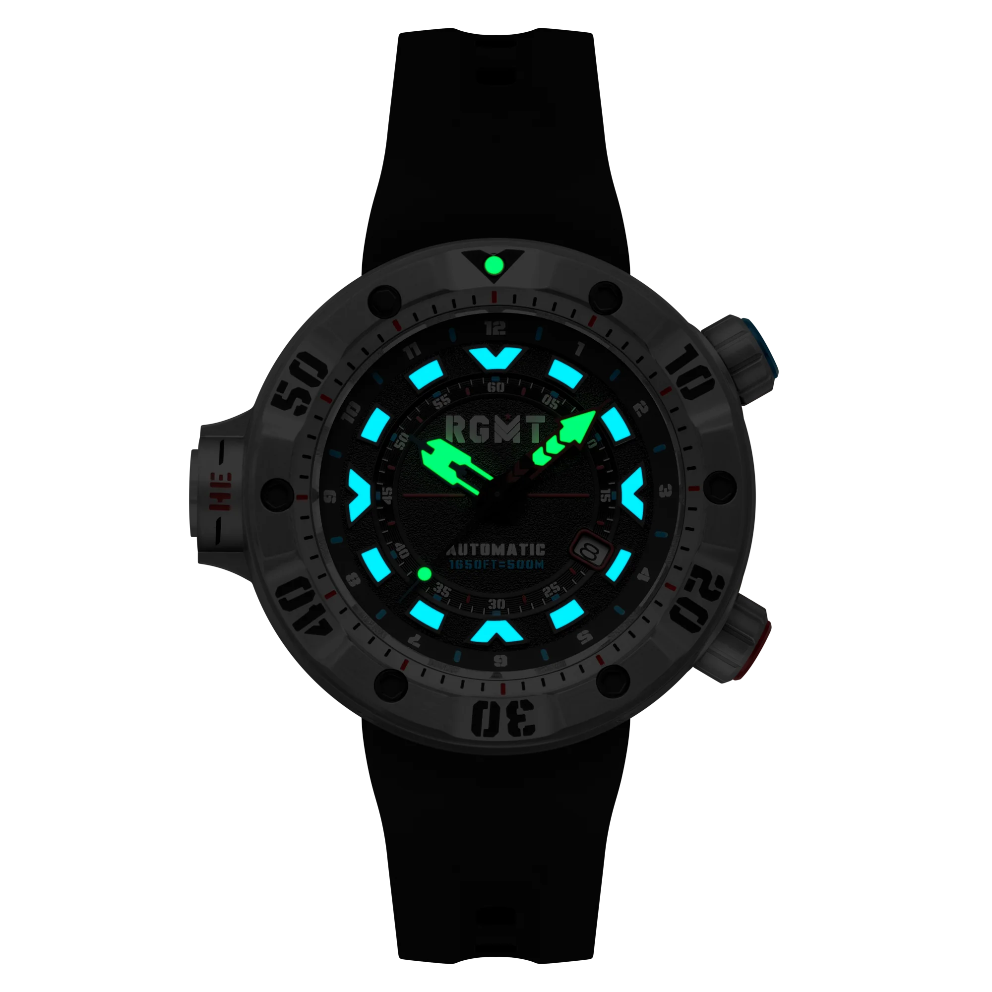 RGMT Men's 50mm Depth Charge Automatic Silicone Strap Watch - Image 8