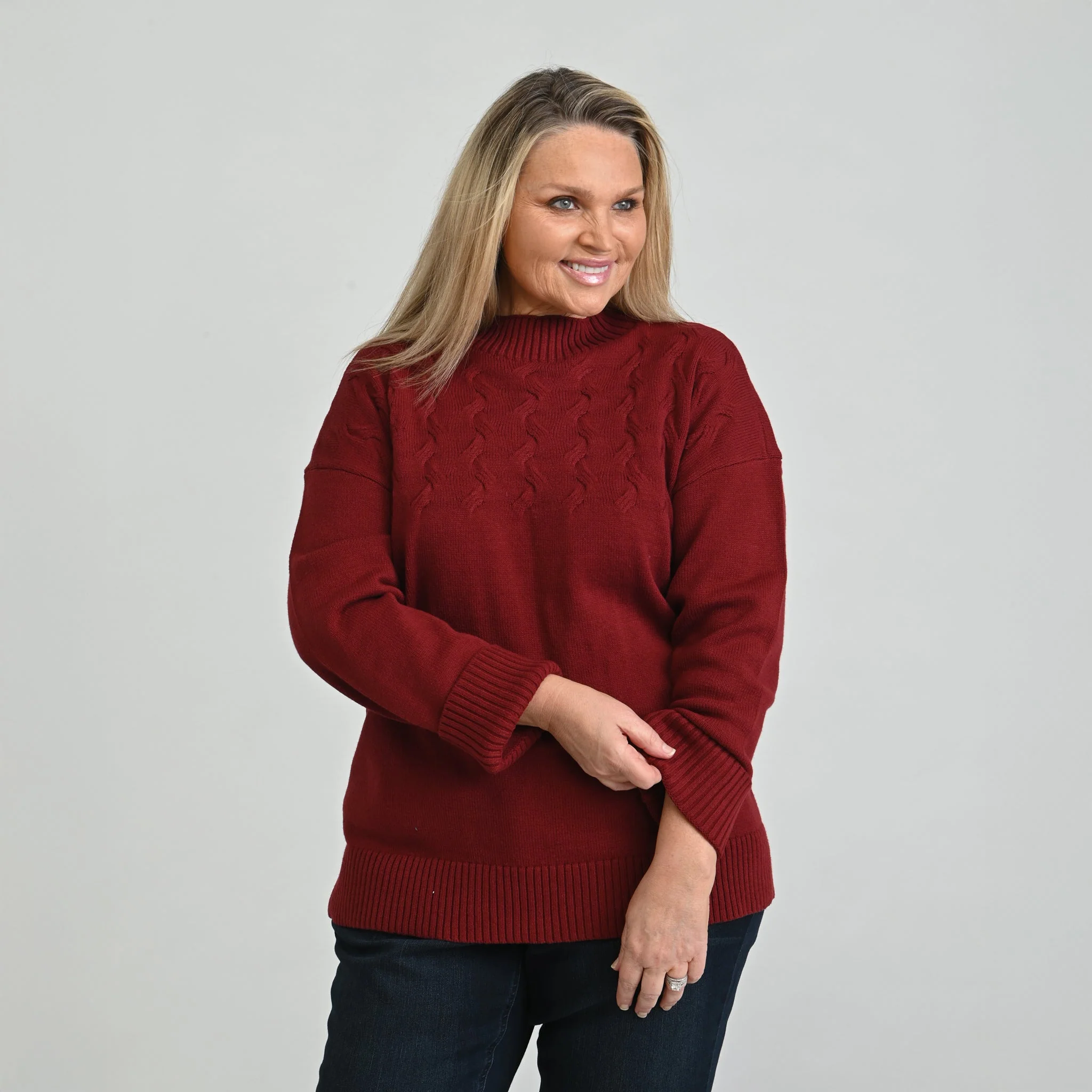 Christopher & Banks Ribbed Mock Neck Sweater - Image 11