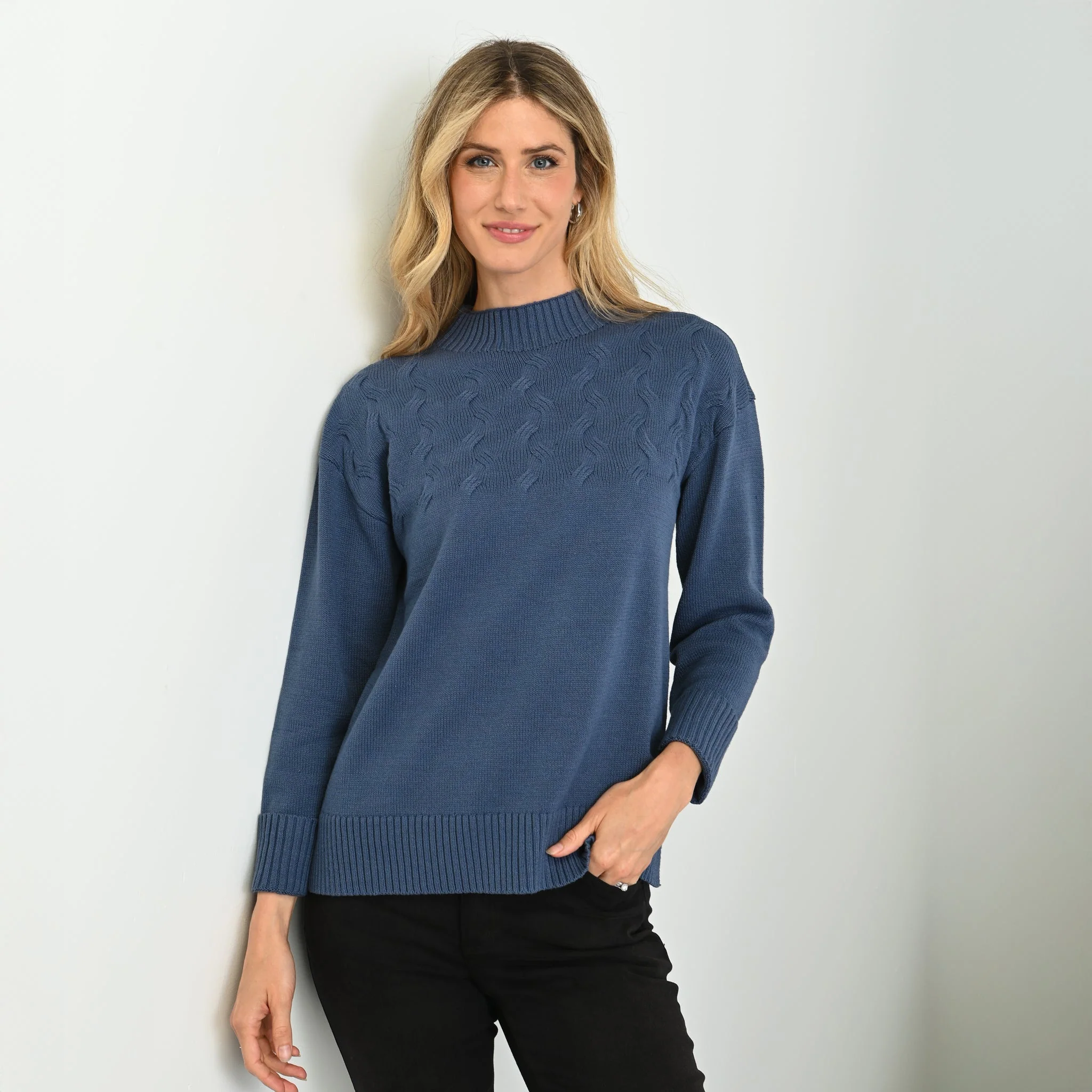 Christopher & Banks Ribbed Mock Neck Sweater - Image 4