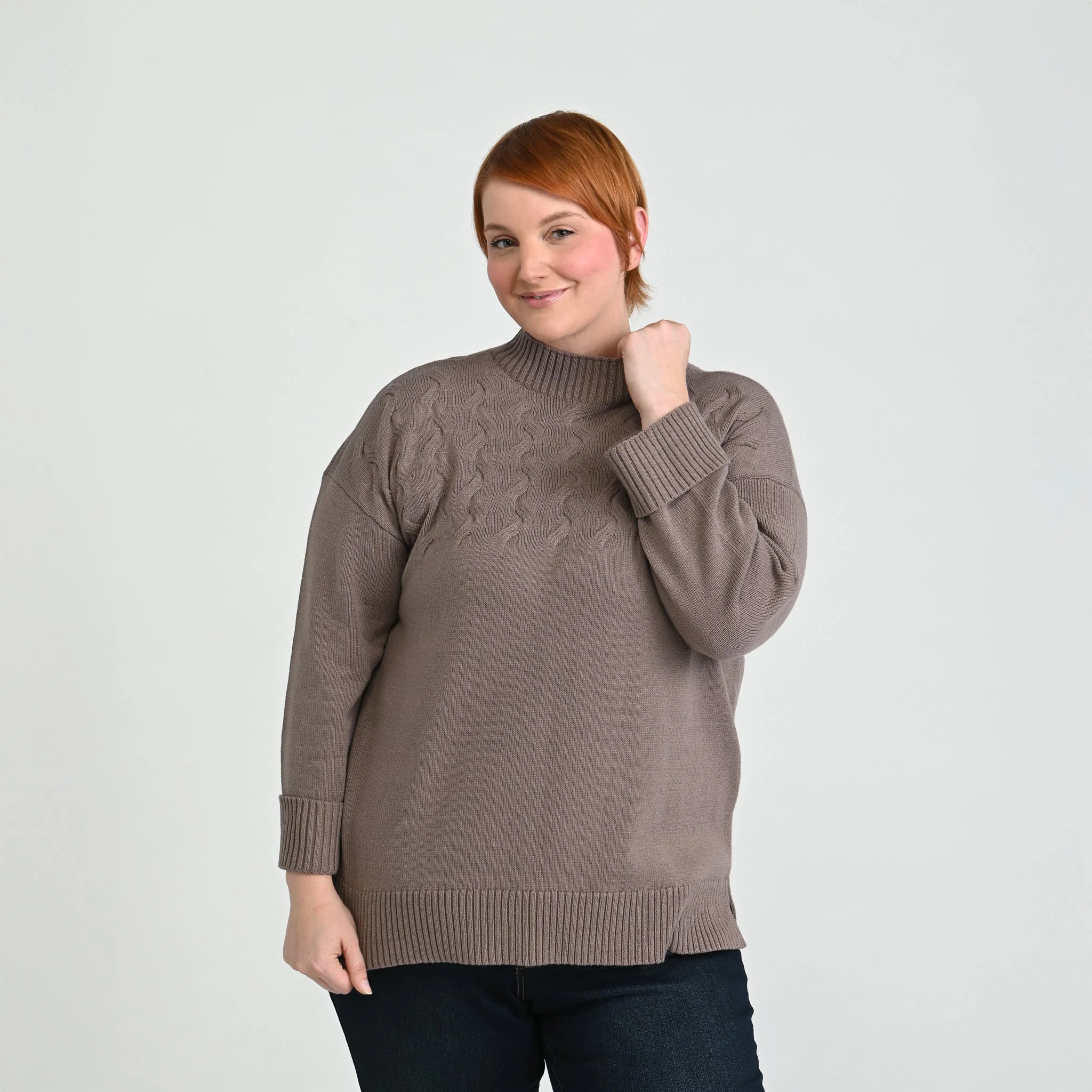 Christopher & Banks Ribbed Mock Neck Sweater - Image 9