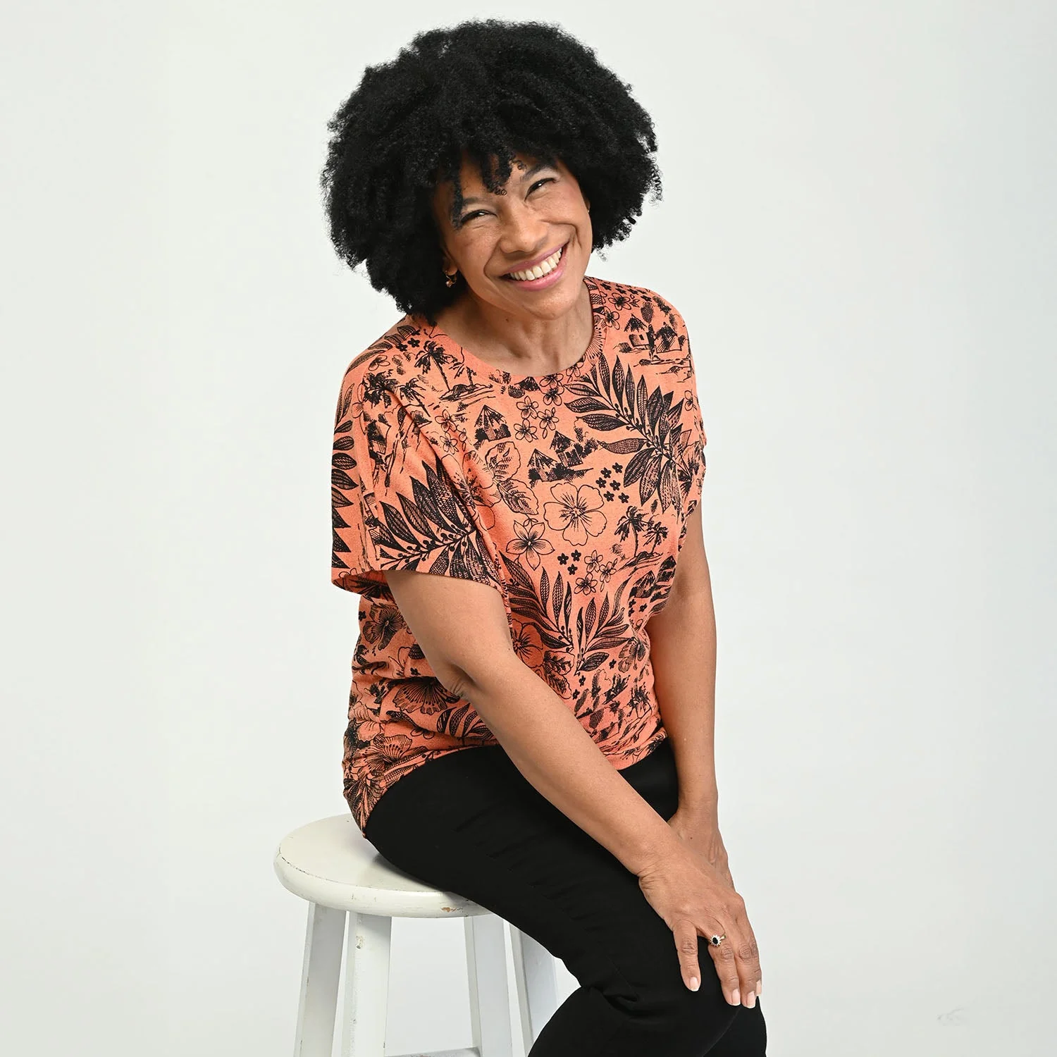 Christopher & Banks Ruched Banded Hem Top - Image 3