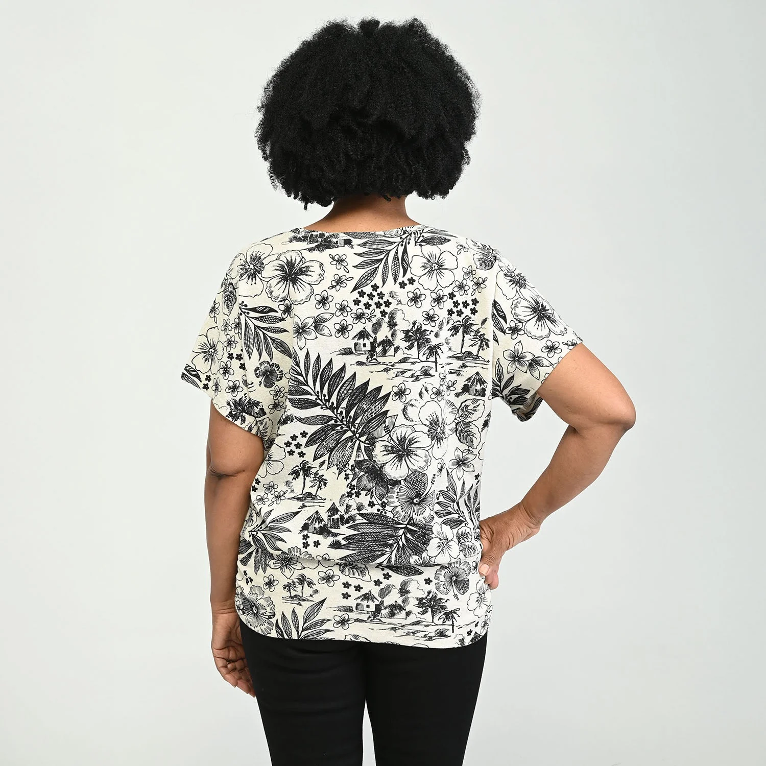 Christopher & Banks Ruched Banded Hem Top - Image 4