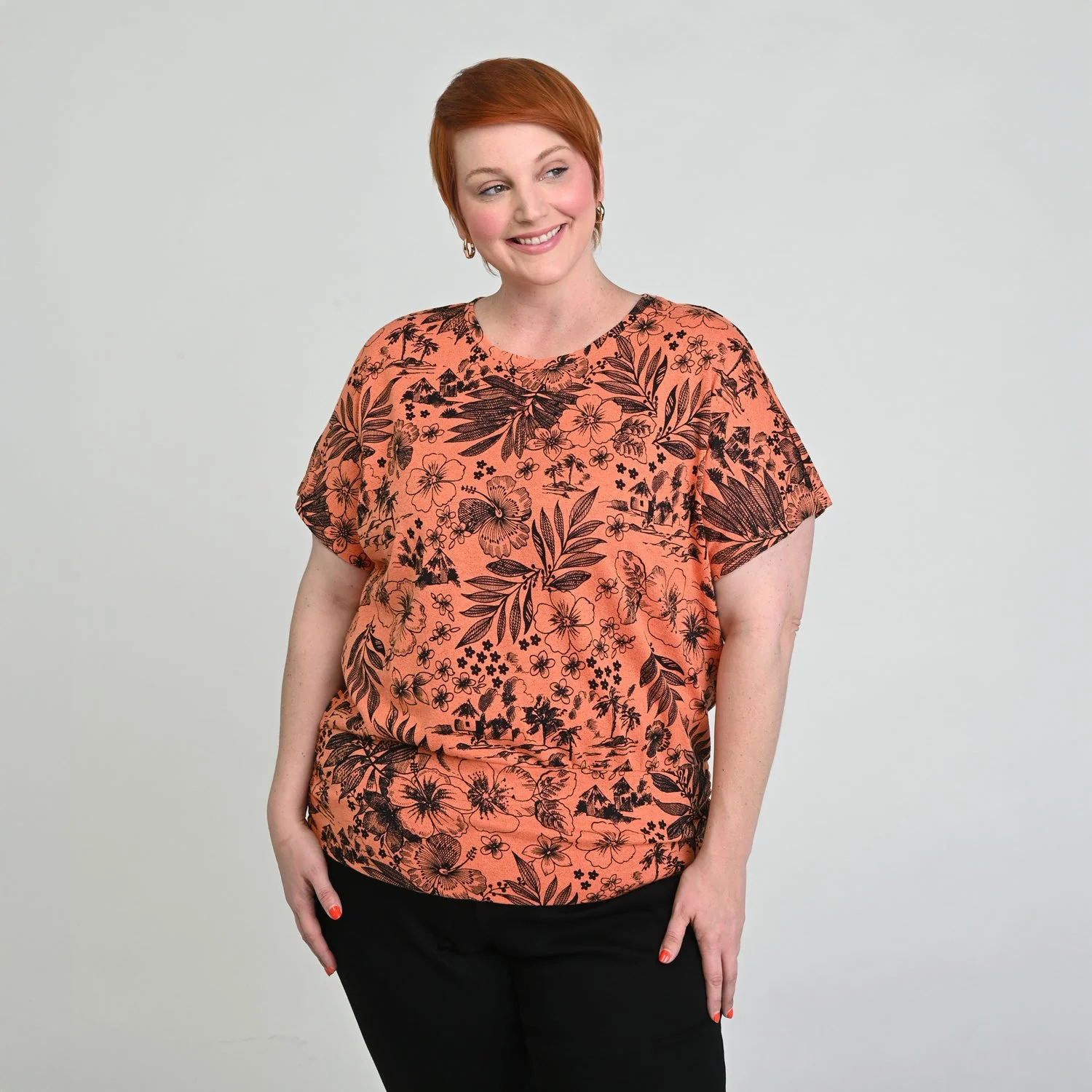 Christopher & Banks Ruched Banded Hem Top - Image 8