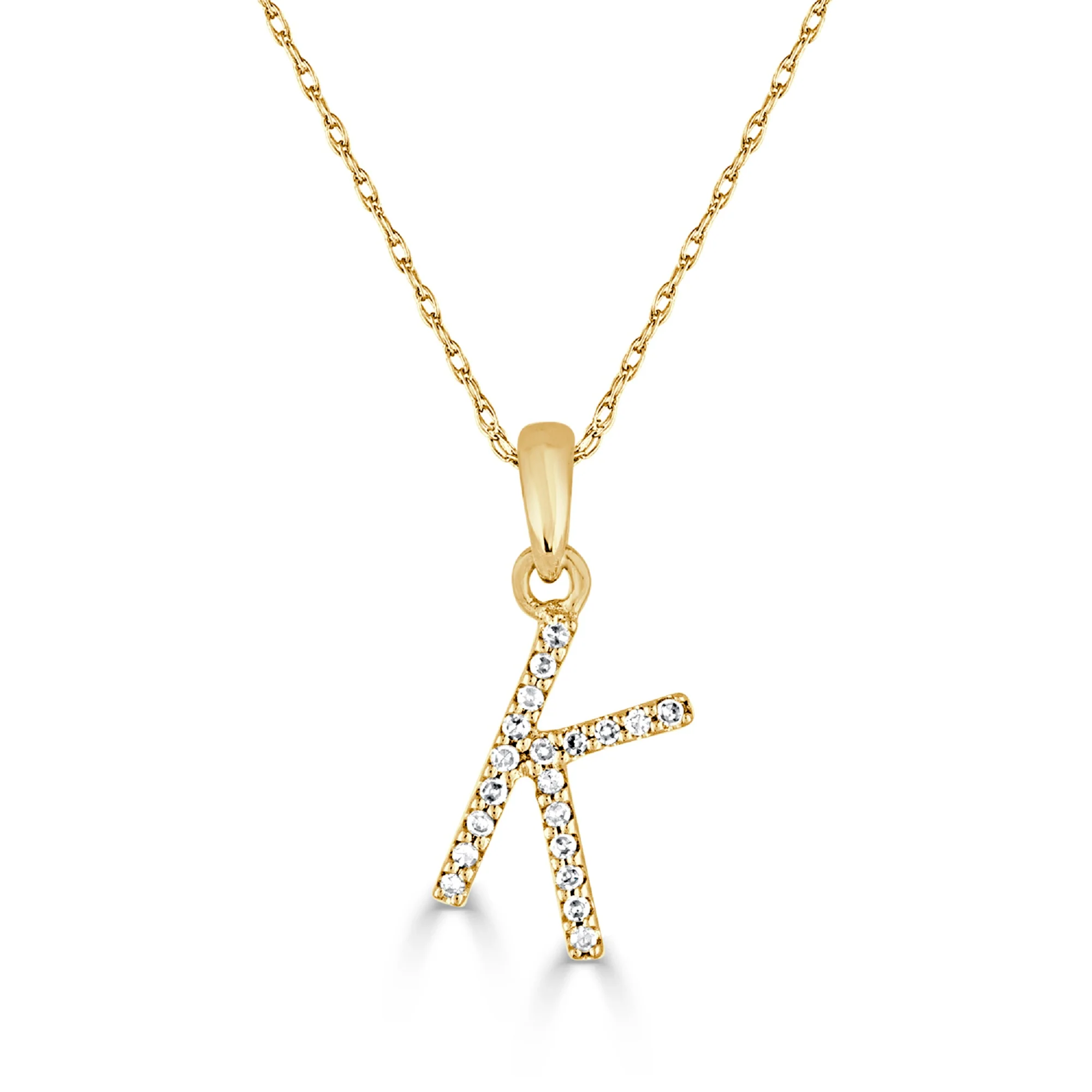 Sabrina Designs 14K Gold 0.06ctw Diamond Initial Pendant with Chain - Image 11