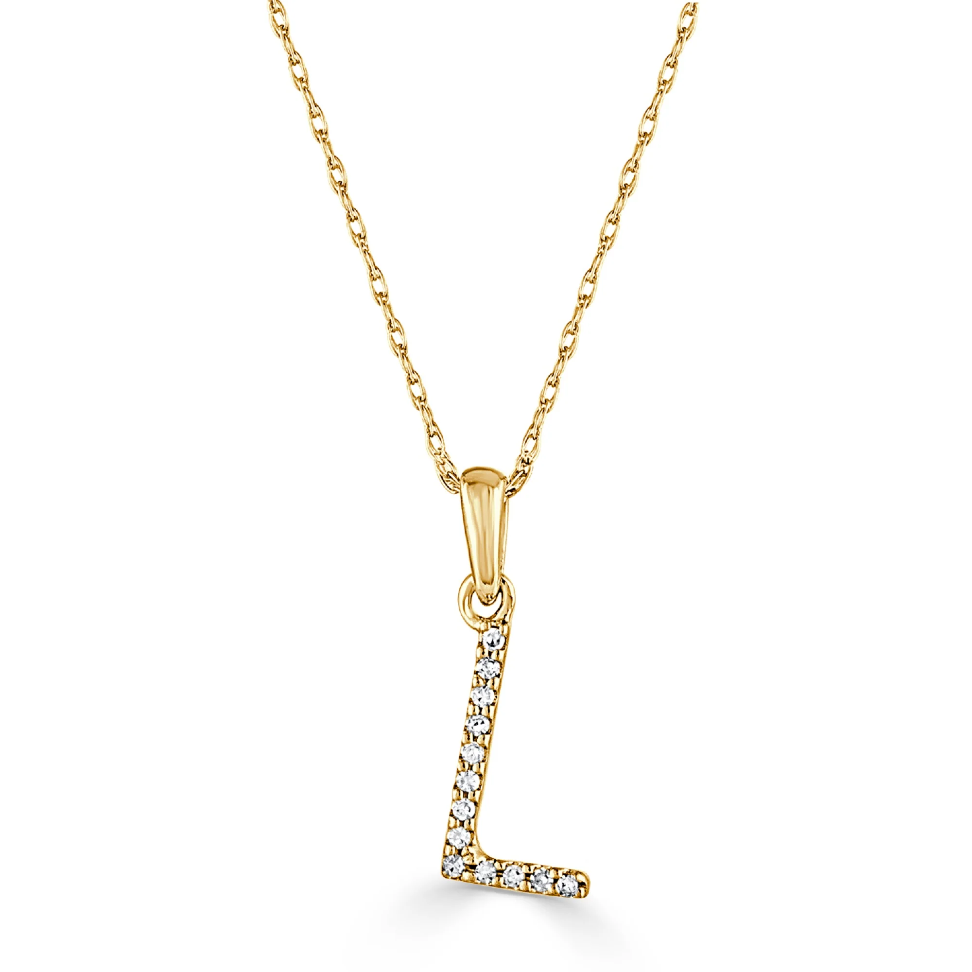 Sabrina Designs 14K Gold 0.06ctw Diamond Initial Pendant with Chain - Image 12