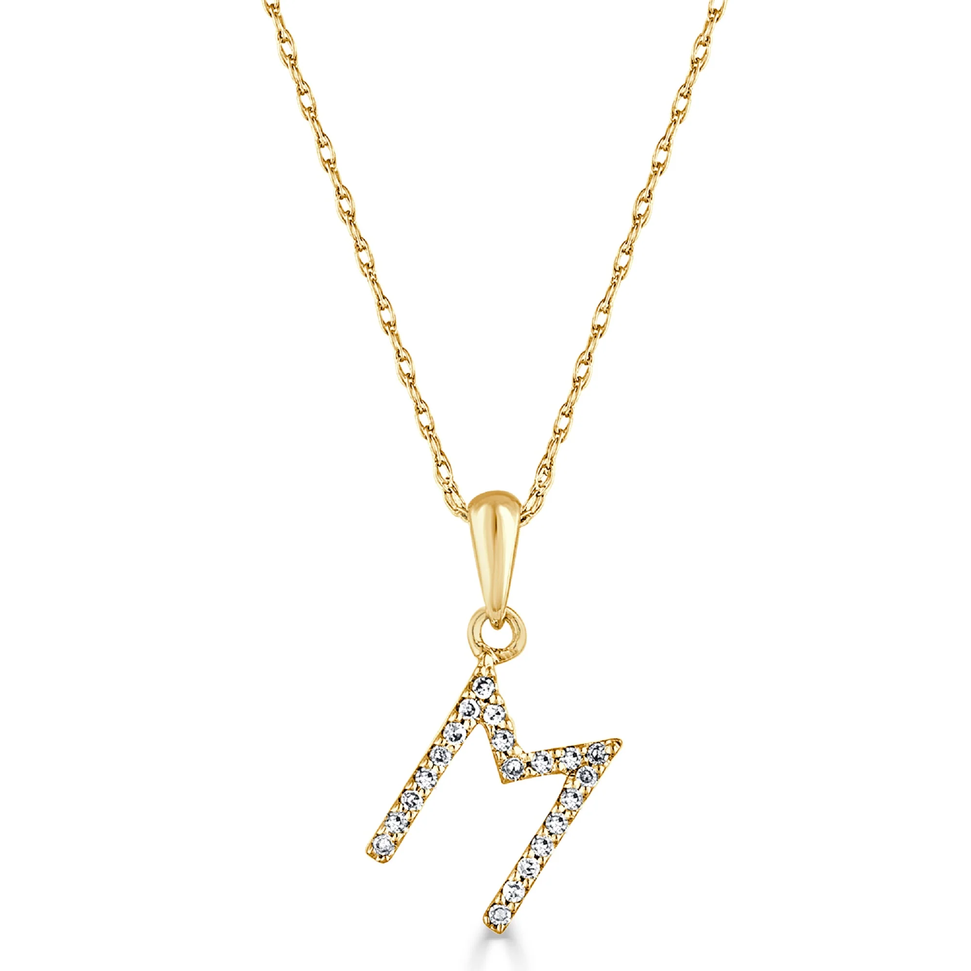 Sabrina Designs 14K Gold 0.06ctw Diamond Initial Pendant with Chain - Image 13