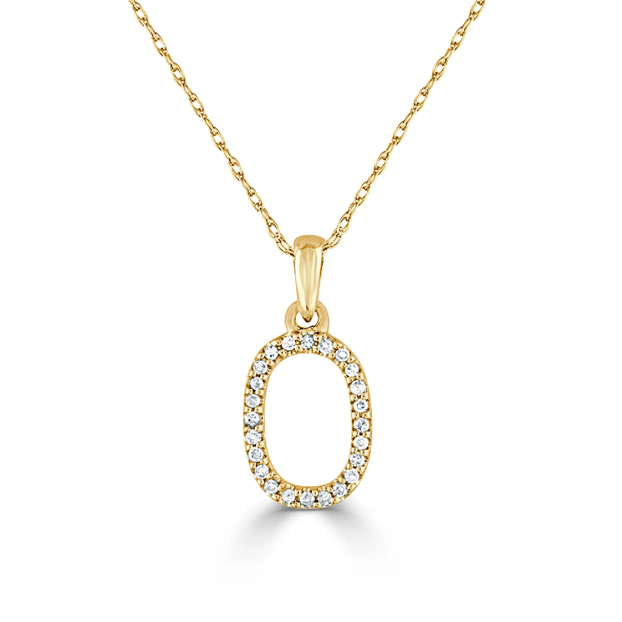 Sabrina Designs 14K Gold 0.06ctw Diamond Initial Pendant with Chain - Image 15
