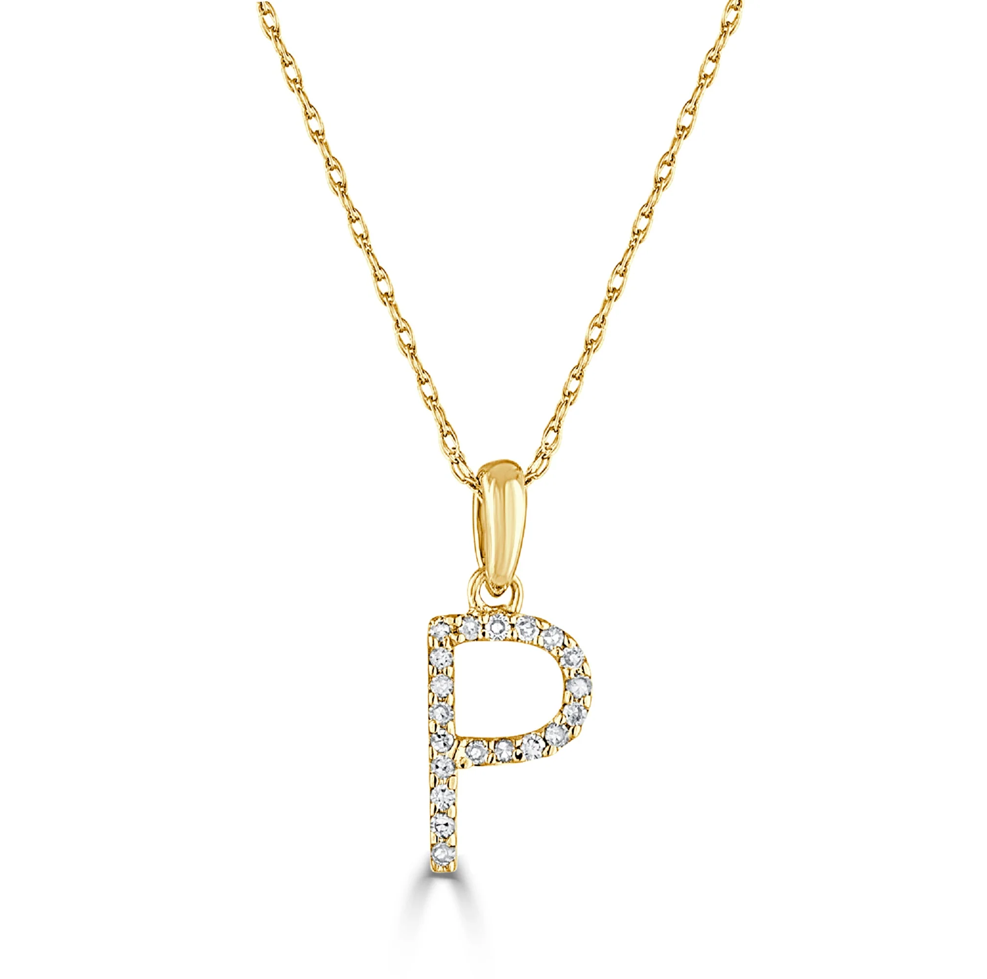 Sabrina Designs 14K Gold 0.06ctw Diamond Initial Pendant with Chain - Image 16